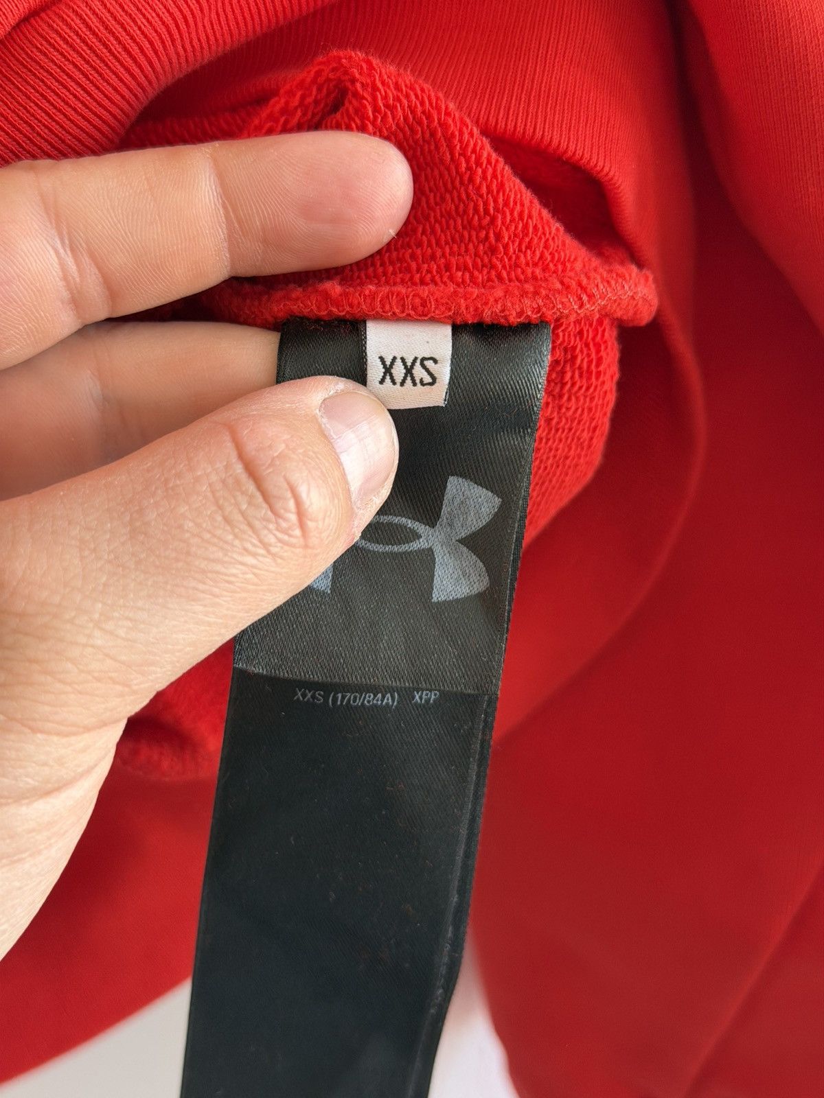 Balenciaga × Under Armour *RARE* BALENCIAGA DEMNA UNDER ARMOUR REGULAR FIT HOODIE RED Size US XXS / EU 40 - 12 Thumbnail