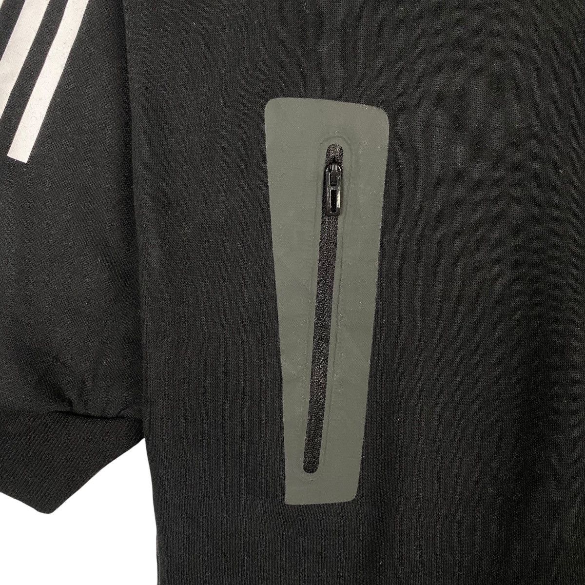 Adidas × Vintage Vintage Adidas Big Stript 3 Lines Full Zip Sweatshirt Black Size US XL / EU 56 / 4 - 4 Thumbnail