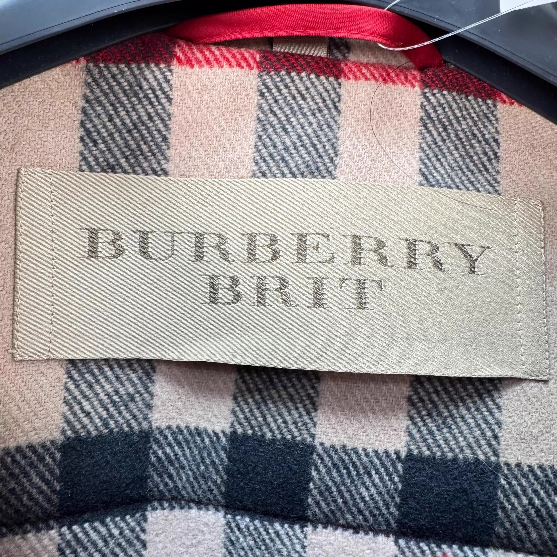 Burberry Burberry Wool Coat Check Lining Horn Buttons UK4 99 New Size XS / US 0-2 / IT 36-38 - 6 Thumbnail