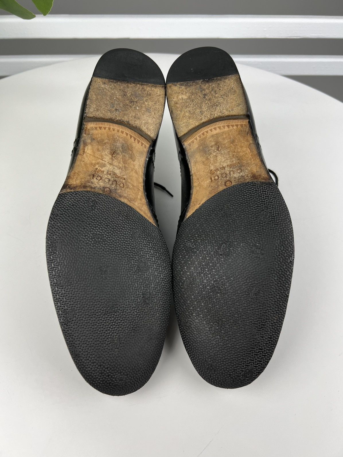 Gucci GUCCI Oxfords Leather Shoes Lace Up Wingtip Black Men’s Size US 7.5 / EU 40-41 - 14 Thumbnail