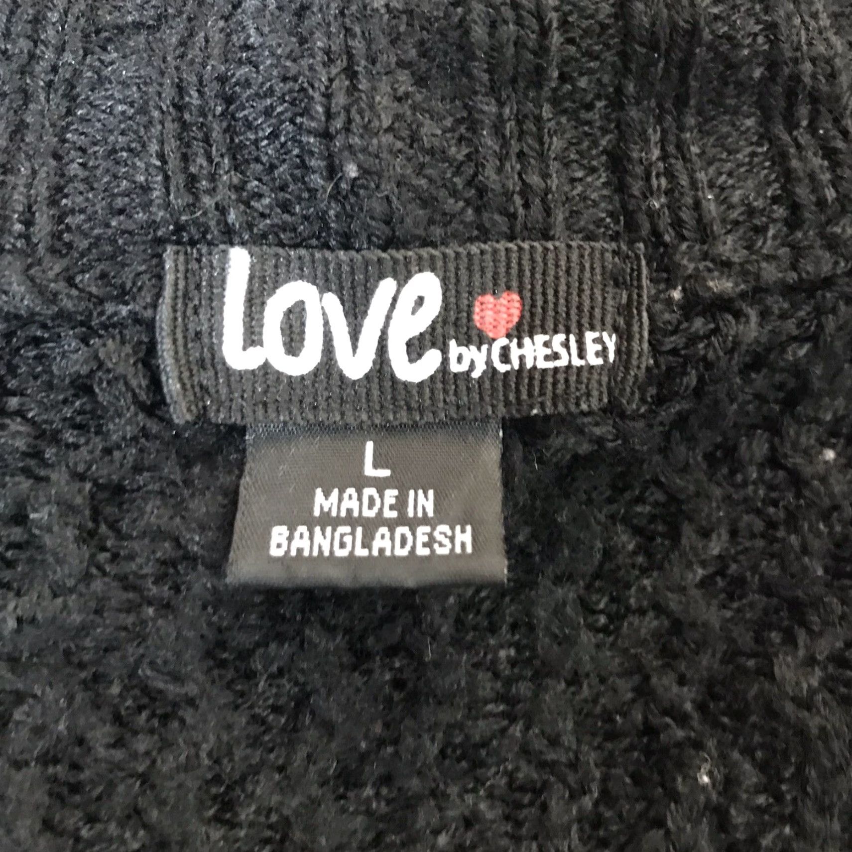 Vintage Love By Chelsey Women's Cardigan Sweater Open Front Long Sleeve Black Fall Winter L Size L / US 10 / IT 46 - 7 Thumbnail