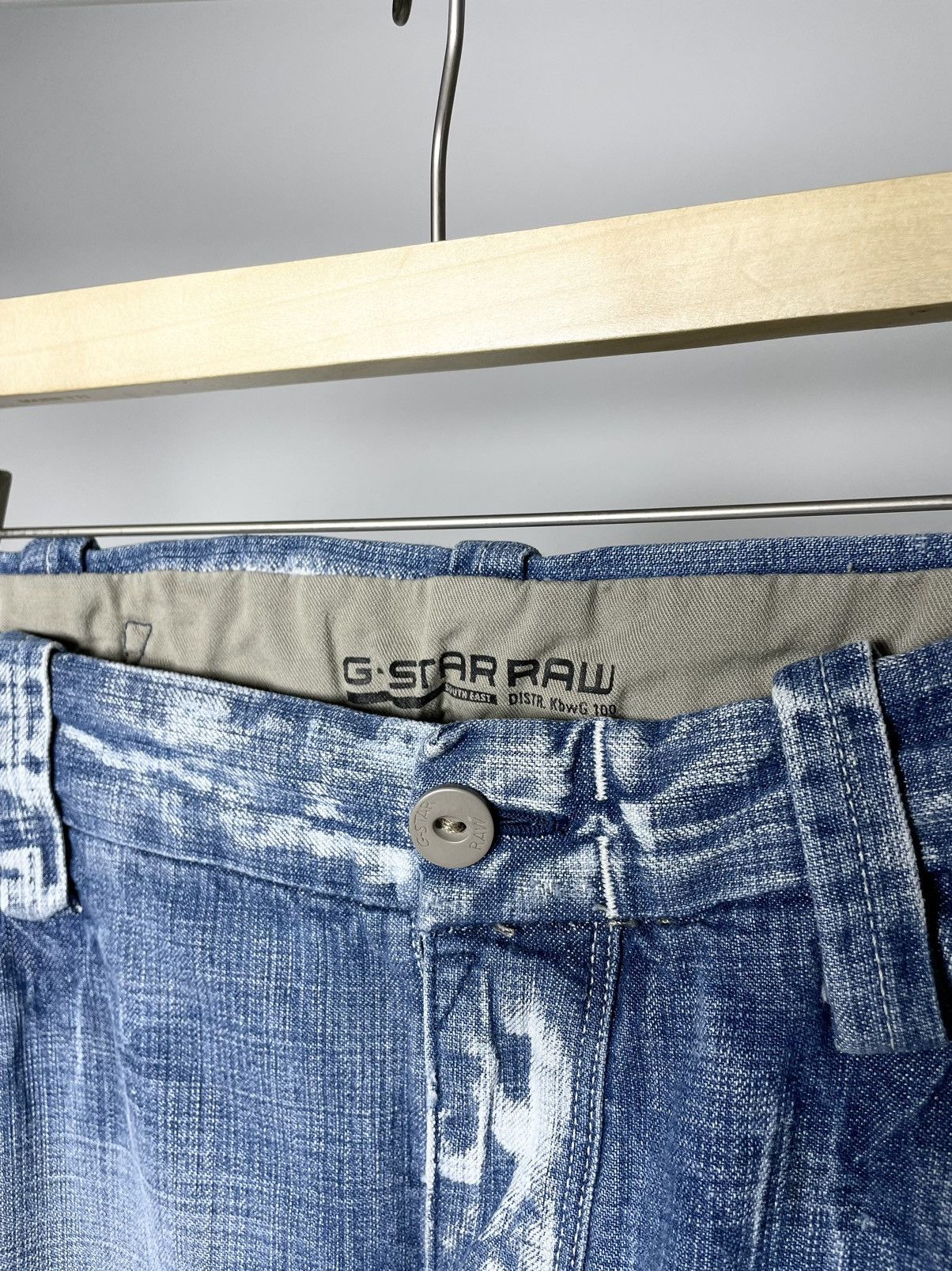 G-Star G-Star RAW Faded Distressed Vintage Washed Denim Work Jeans Size US 36 / EU 52 - 7 Thumbnail