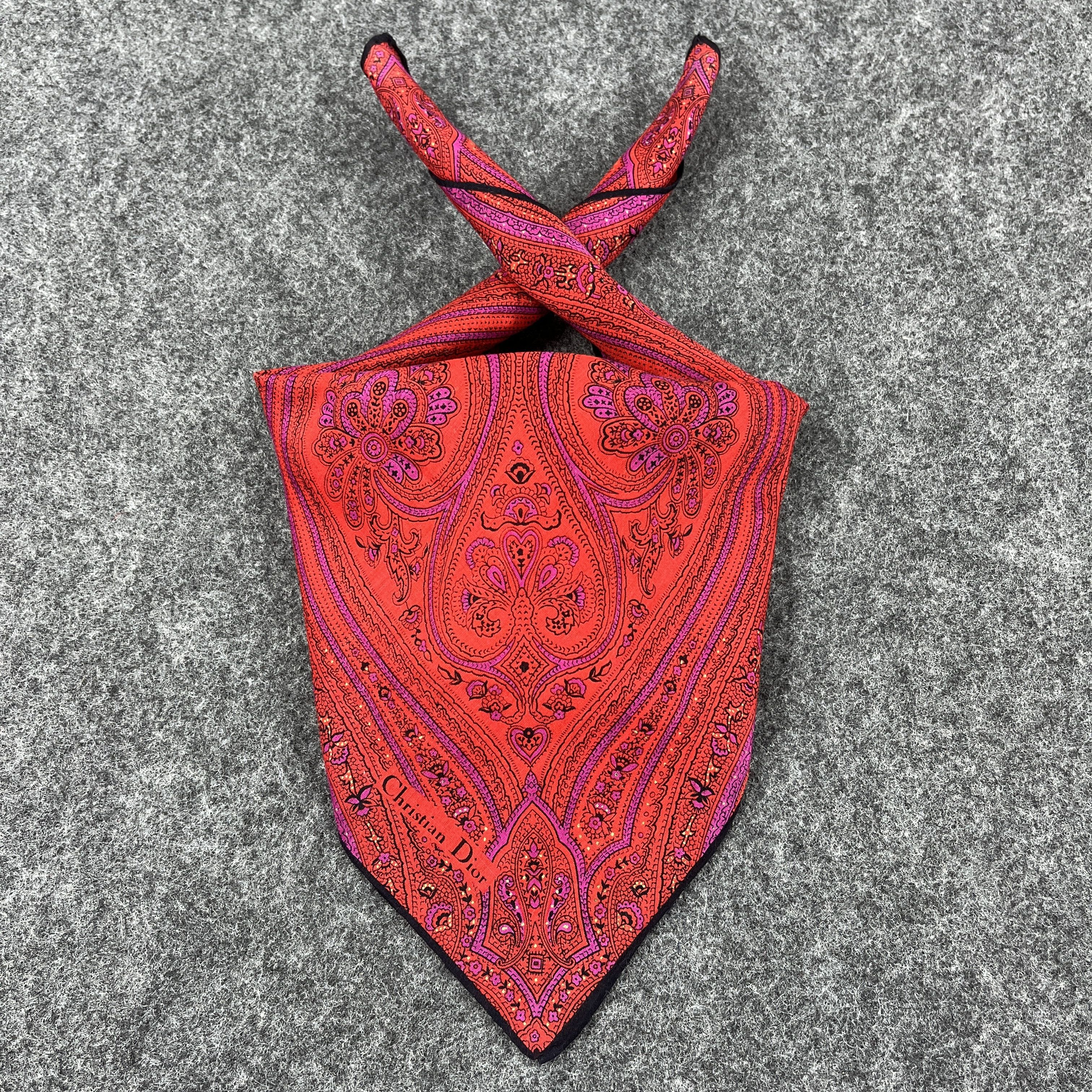 Vintage Christian Dior Handkerchief / Neckerchief B161 Size ONE SIZE - 1 Thumbnail