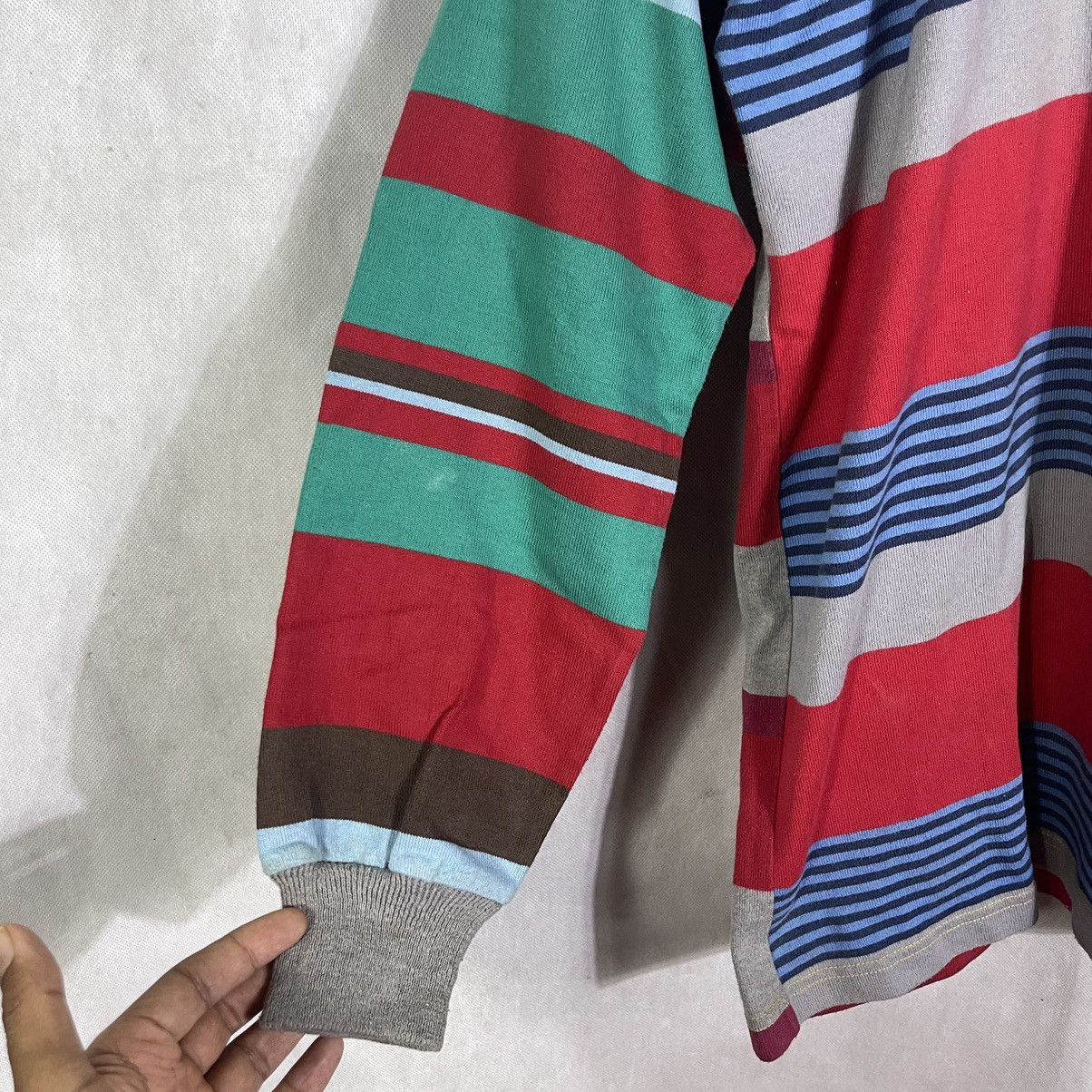 Canterbury of New Zealand CCC Ugly Multi Color Stripes Big Logo Rugby Wear Polo Size US M / EU 48-50 / 2 - 4 Thumbnail