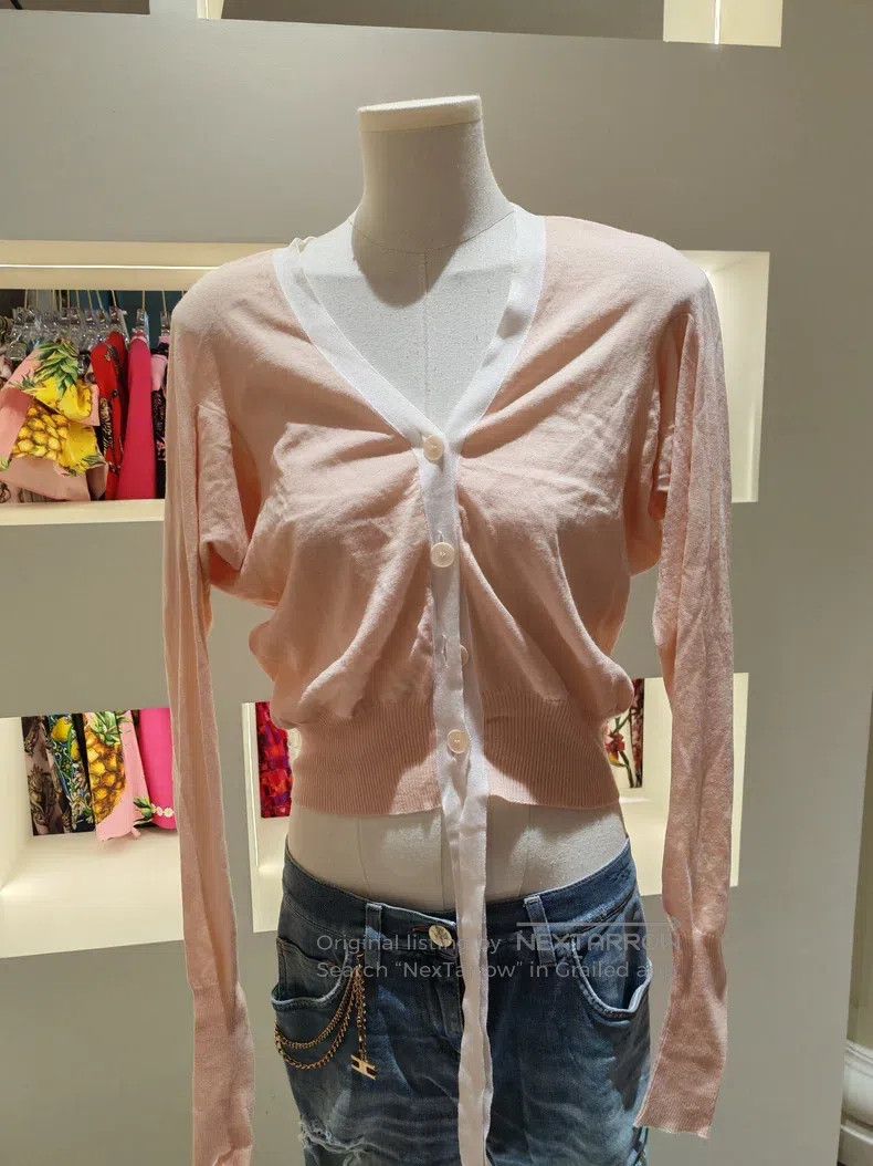 Loewe Loewe Pink Ribbon Short Open Cardigan Size S / US 4 / IT 40 - 1 Thumbnail