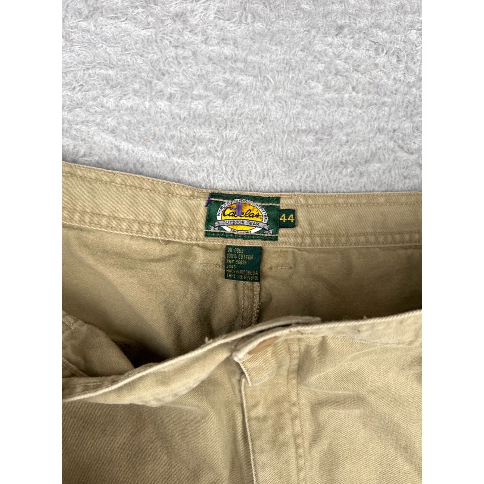 Vintage Cabelas Shorts Men 44 Beige Bush Pockets 100% Cotton Twill Adjustable Hike 44x4 Size US 44 / EU 60 - 5 Thumbnail