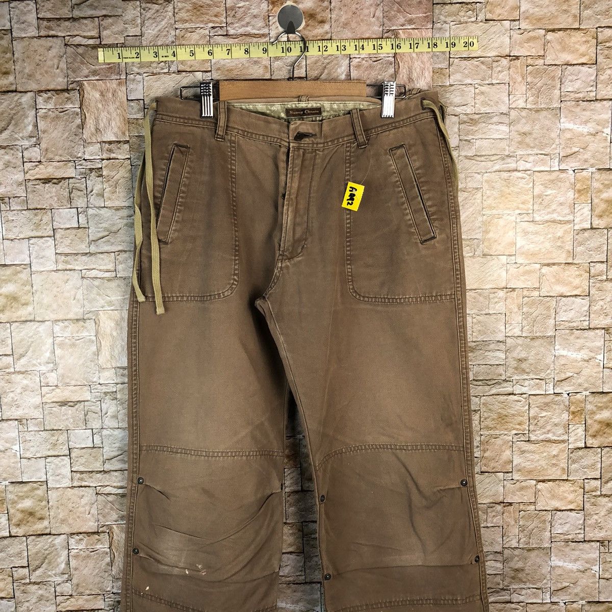Japanese Brand Sunny Clouds Brown Cargo Multipocket Pants #A992 Size US 29 - 2 Thumbnail