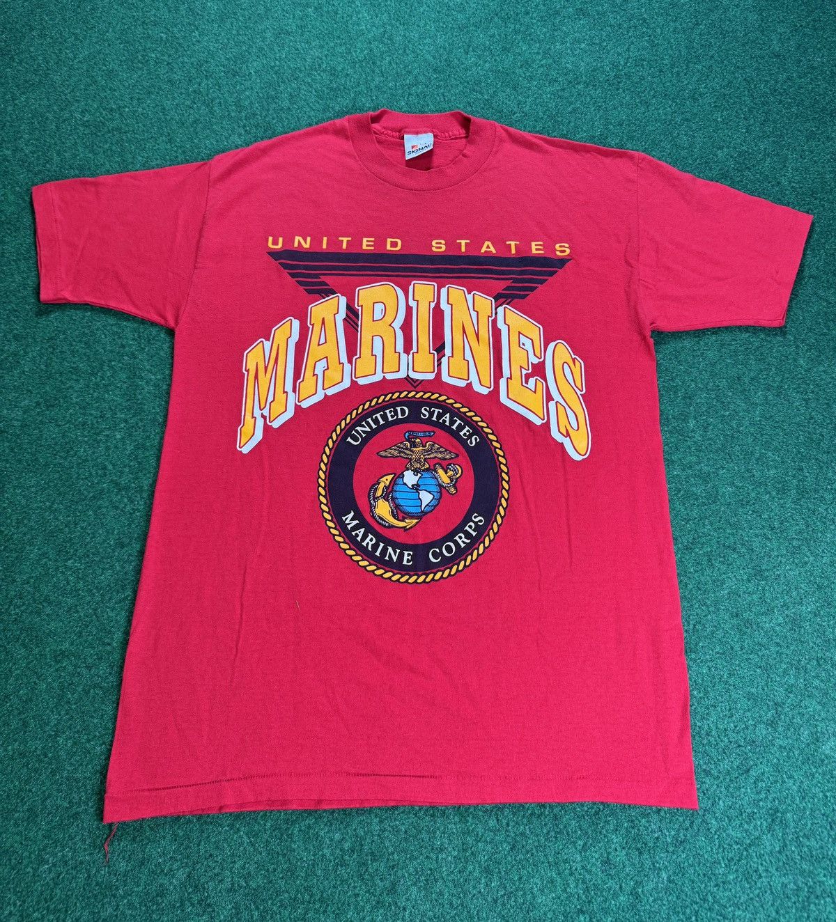 Signal Sport × Vintage Vintage 80s 90s United States Marines Corps Signal T Shirt Size US L / EU 52-54 / 3 - 1 Thumbnail
