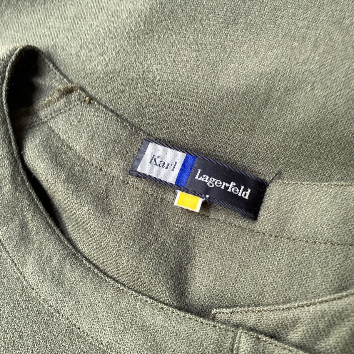 Karl Lagerfeld Karl Lagerfeld Khaki Asymmetrical Button Shirt Size M / US 6-8 / IT 42-44 - 10 Thumbnail