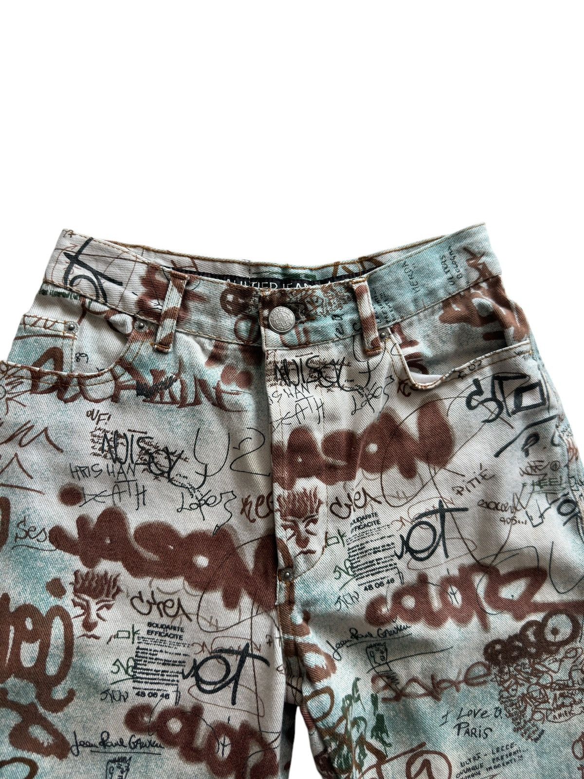 Jean Paul Gaultier Jean Paul Gaultier 1994 Graffiti Jeans Size 26" / US 2 / IT 38 - 3 Thumbnail