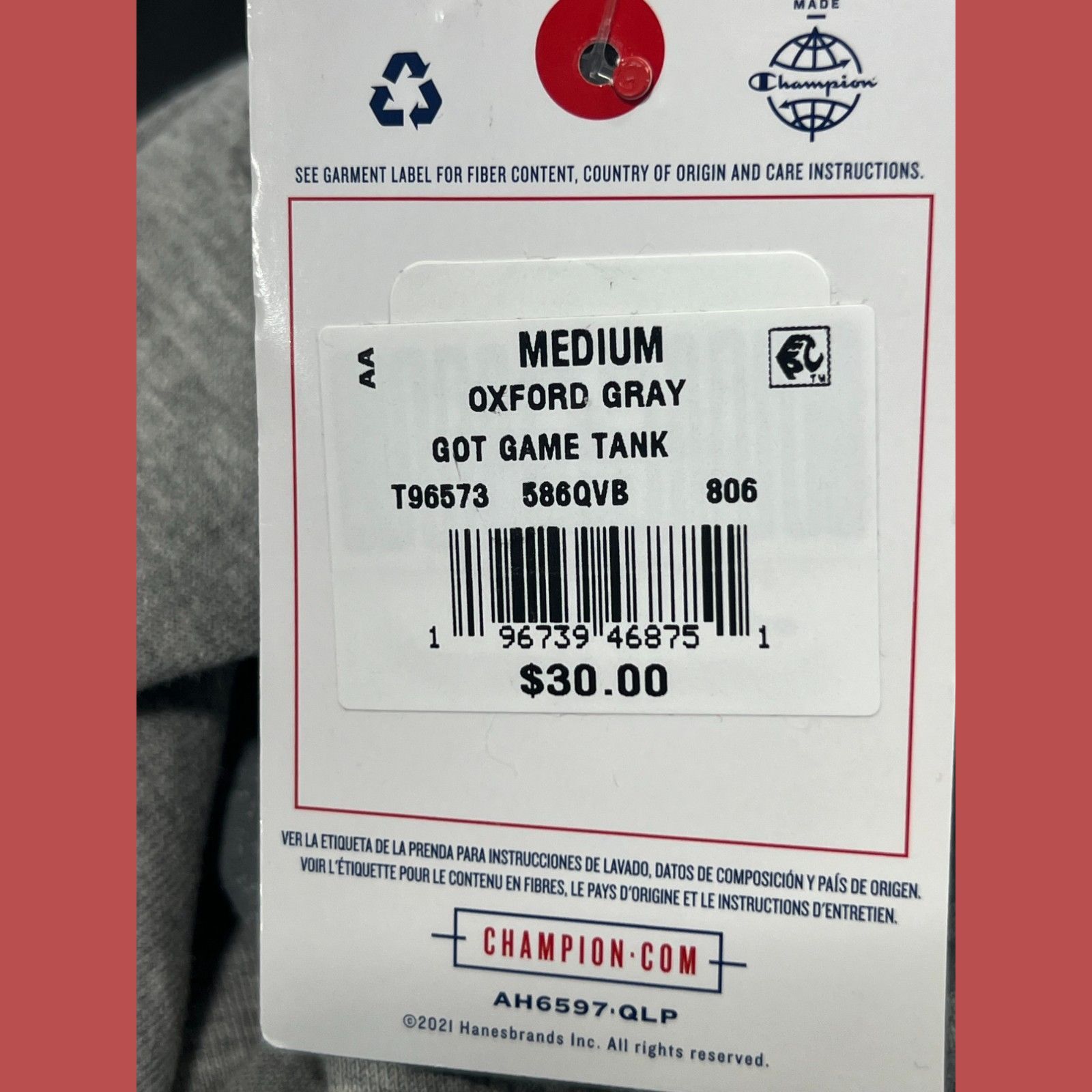 Champion Champion - Men's Round Neck Sleeveless Tank Top - Gray - Med Size US M / EU 48-50 / 2 - 11 Thumbnail