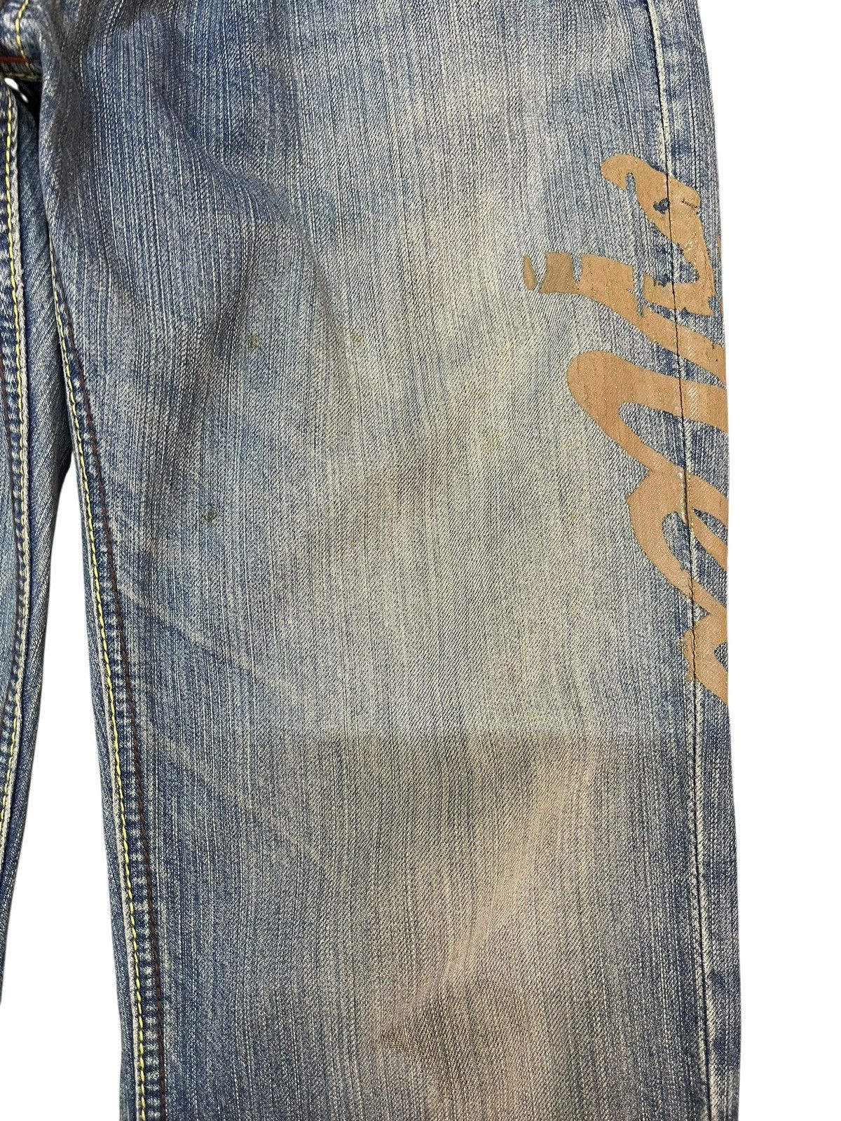 14th Addiction × Japanese Brand × Yasuyuki Ishii Vintage Japanese Brand Note Printed Worn Look Denim Size US 32 / EU 48 - 5 Thumbnail