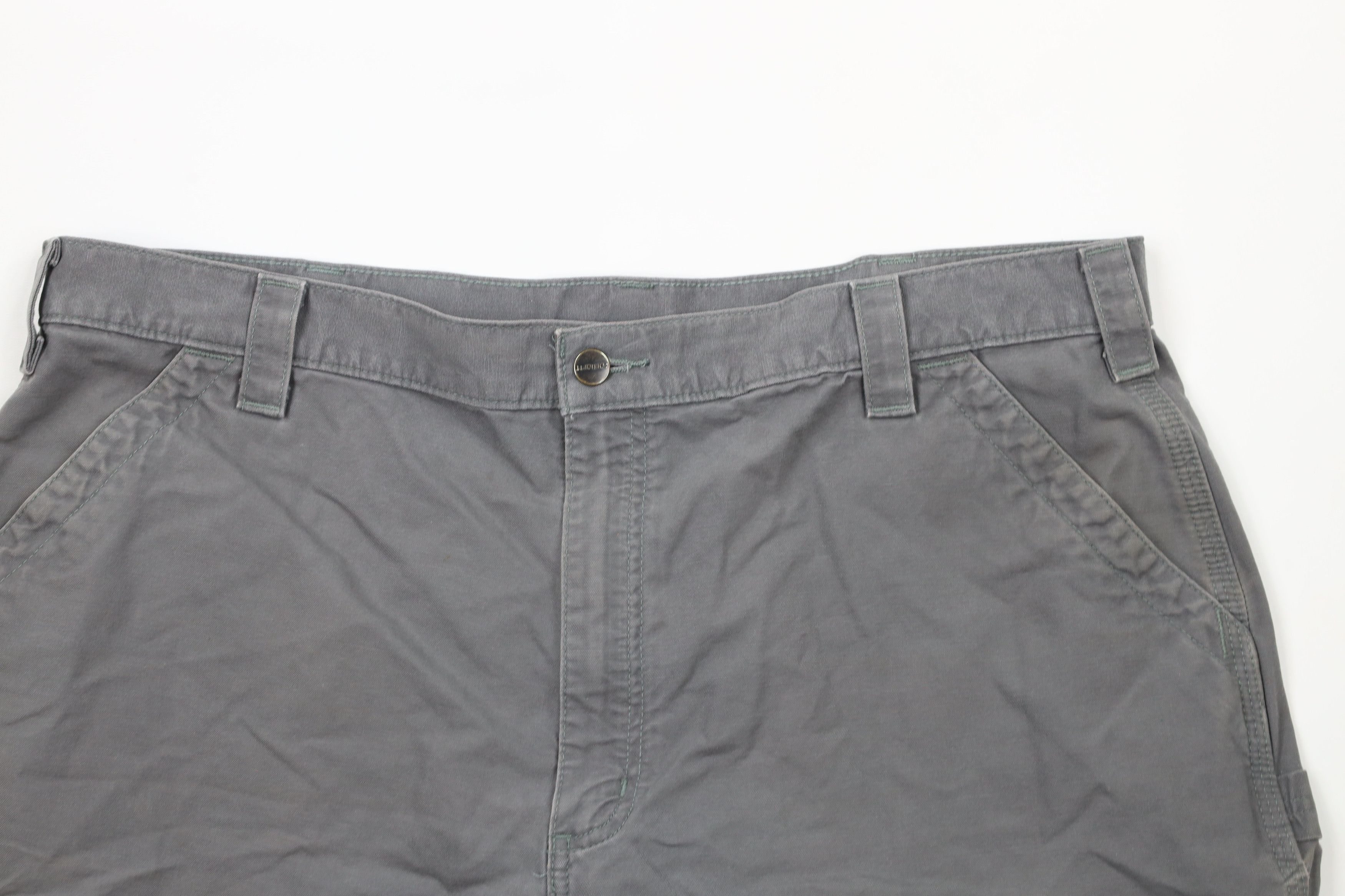 Carhartt × Vintage Vintage Carhartt Original Fit Dungaree Shorts Gray Cotton Size US 42 / EU 58 - 2 Thumbnail