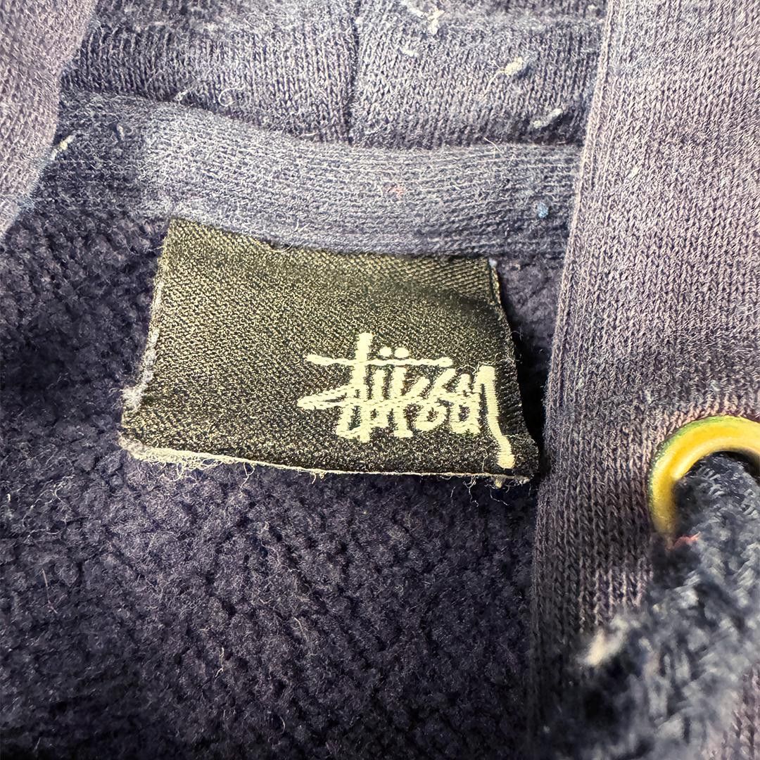 Stussy Stussy Velvet Logo Grey Hoodie (L) Size US L / EU 52-54 / 3 - 3 Thumbnail