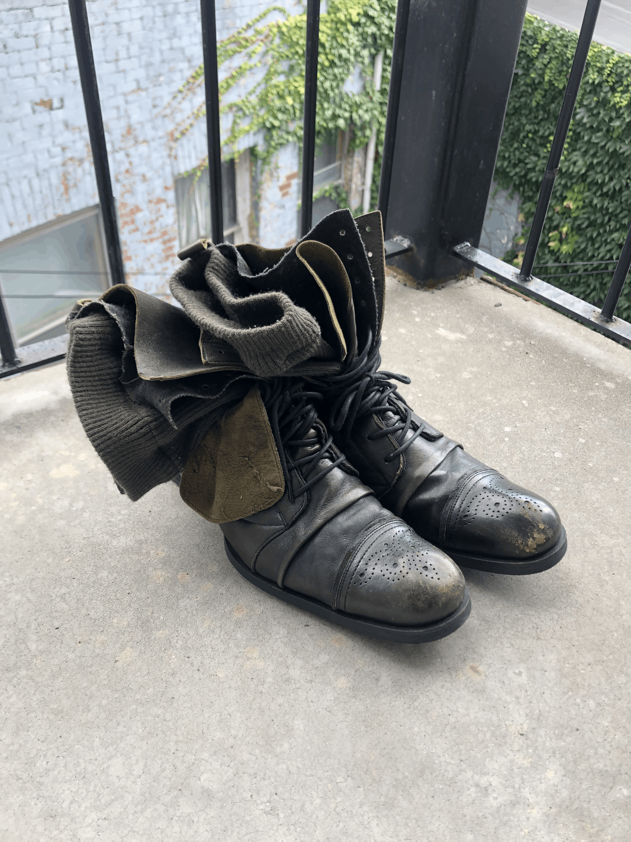 【archive】alfredoBANISTER leather shoes alfredoBANNISTER Early 00s 'Origami' Foldable Leather Layer
