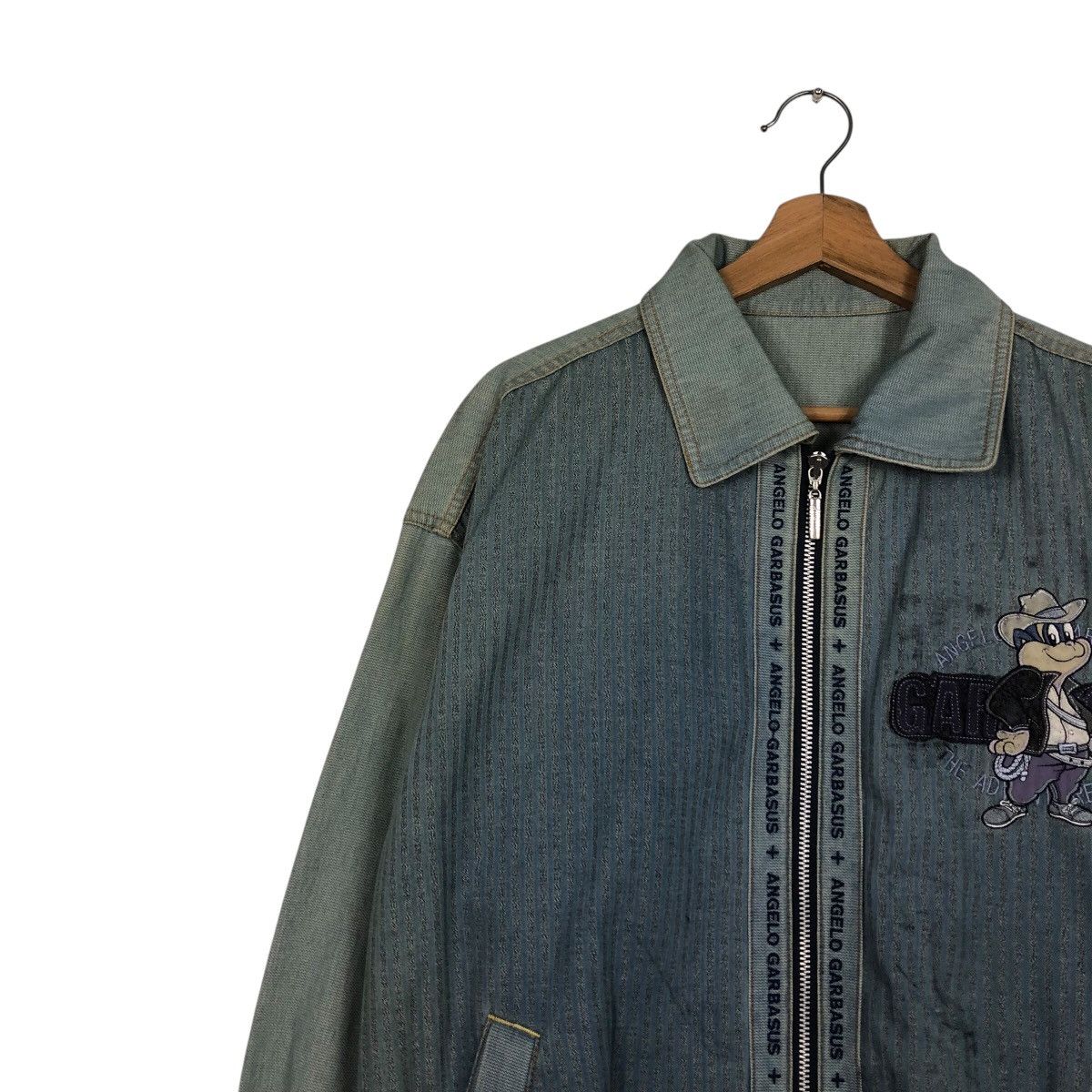 Japanese Brand 📌Vintage Denim Jacket Cartoon Big Logo Angelo Garbasus Size US M / EU 48-50 / 2 - 8 Thumbnail