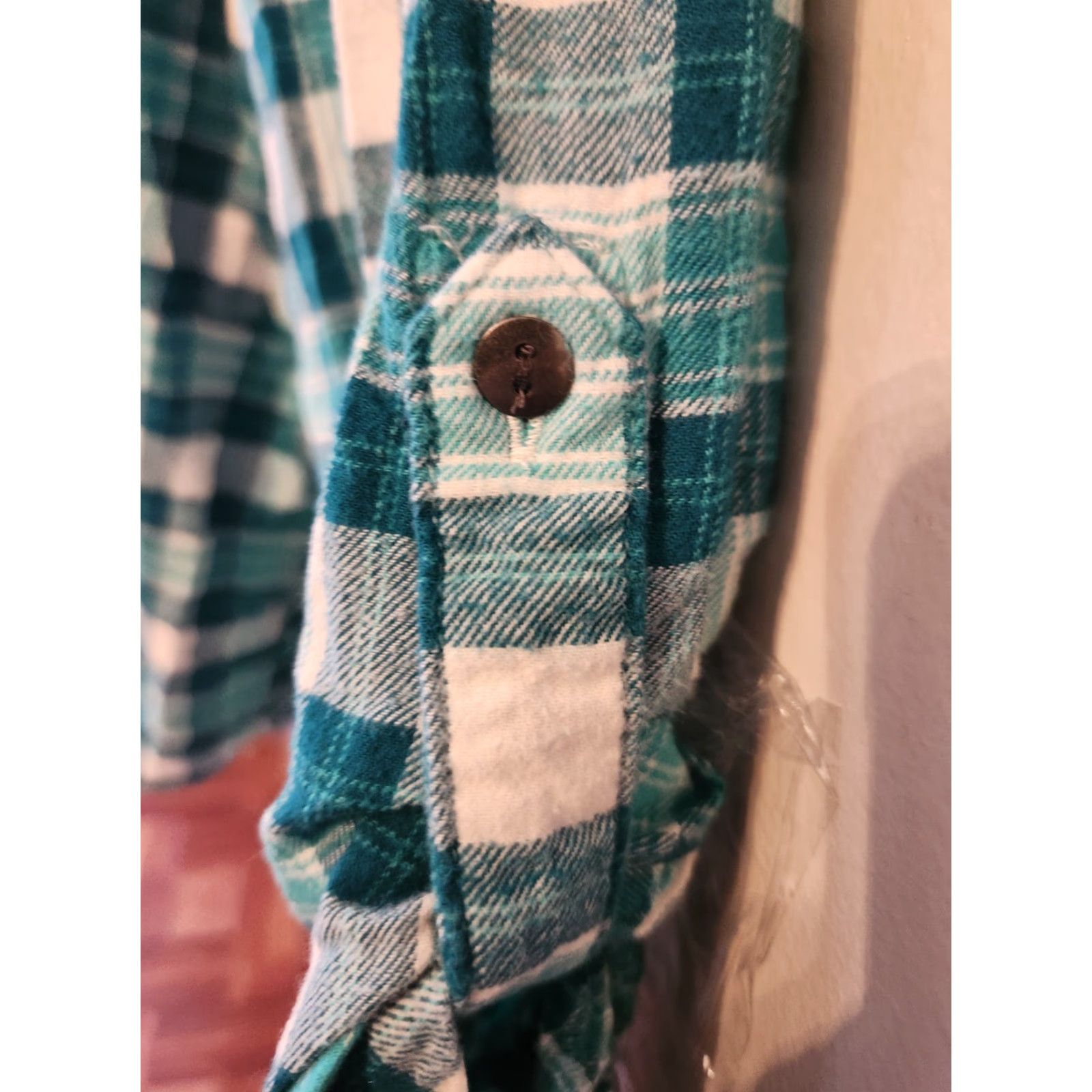 Altea Falls Creek Shirt 2X Plus White Plaid Button-Up Flannel Long Sleeve Collar Casual, Travel, Business, Party/Cocktail Women’s Size XXL / US 16-18 / IT 52-54 - 6 Thumbnail