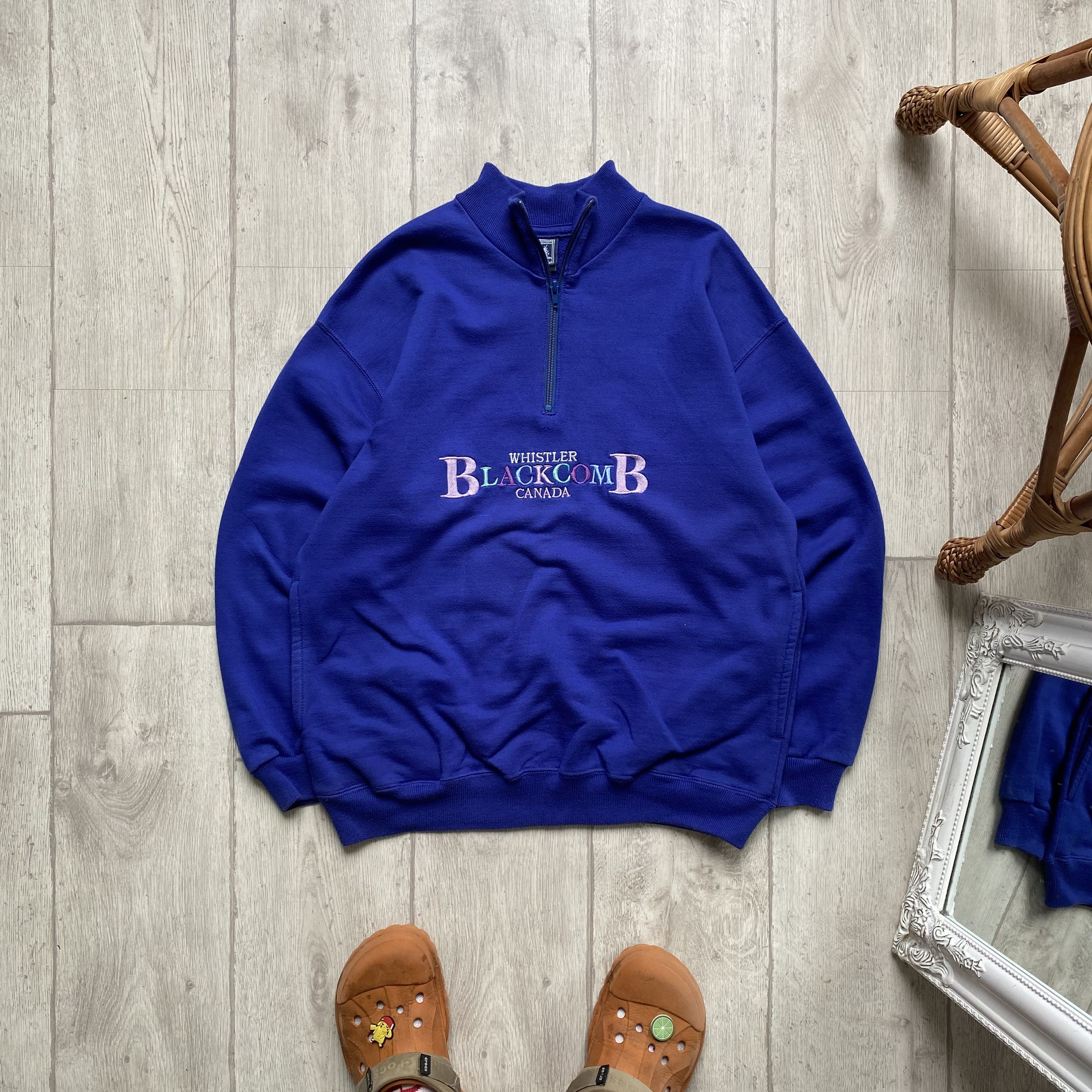 Hanes ⛷️ Vintage 80s Canada Whistler Skiing Zip Sweatshirt Size US M / EU 48-50 / 2 - 1 Thumbnail