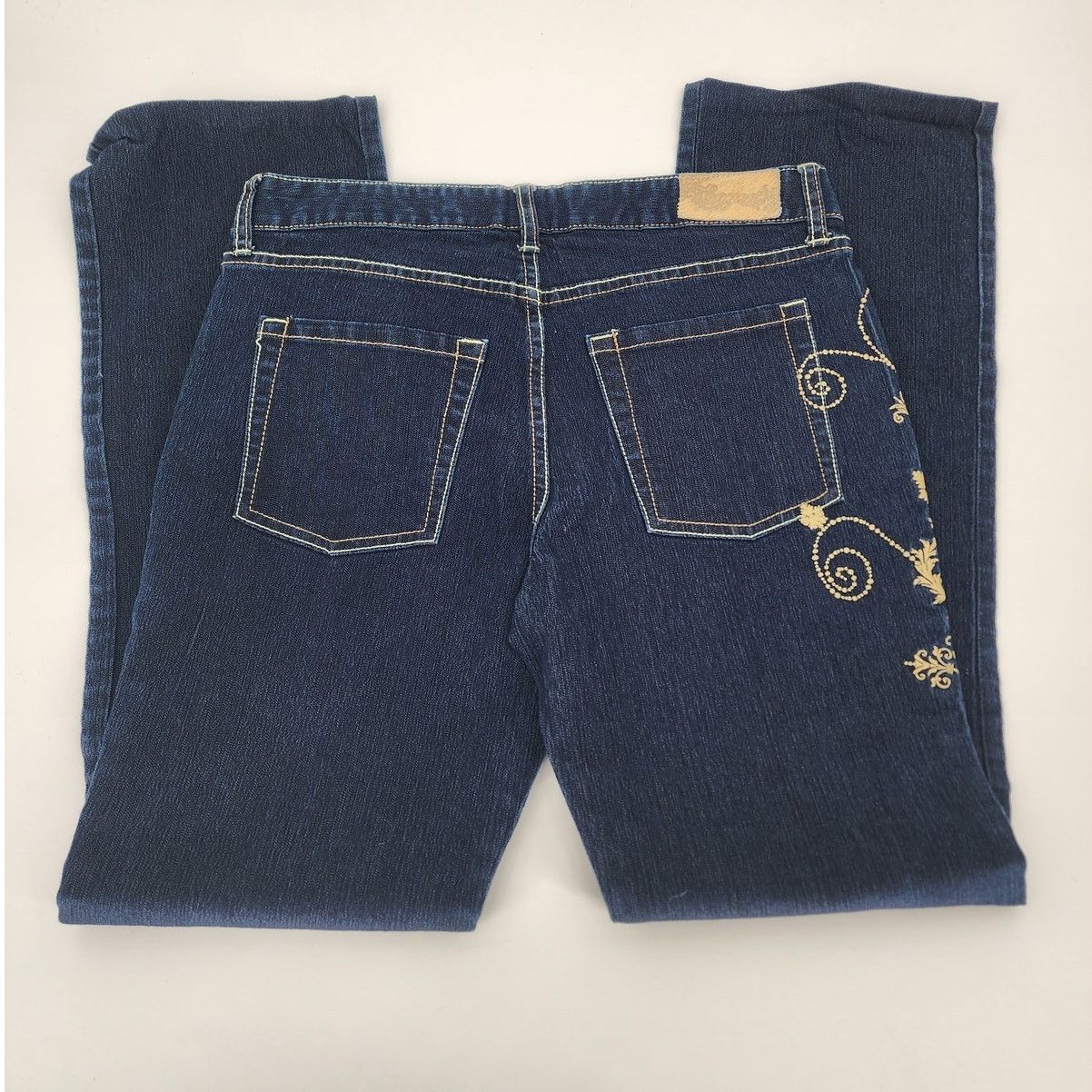 Enyce Y2K Enyce Dark Wash Embroidered Denim Jeans Women’s Size 11 Size 30" / US 8 / IT 44 - 13 Thumbnail