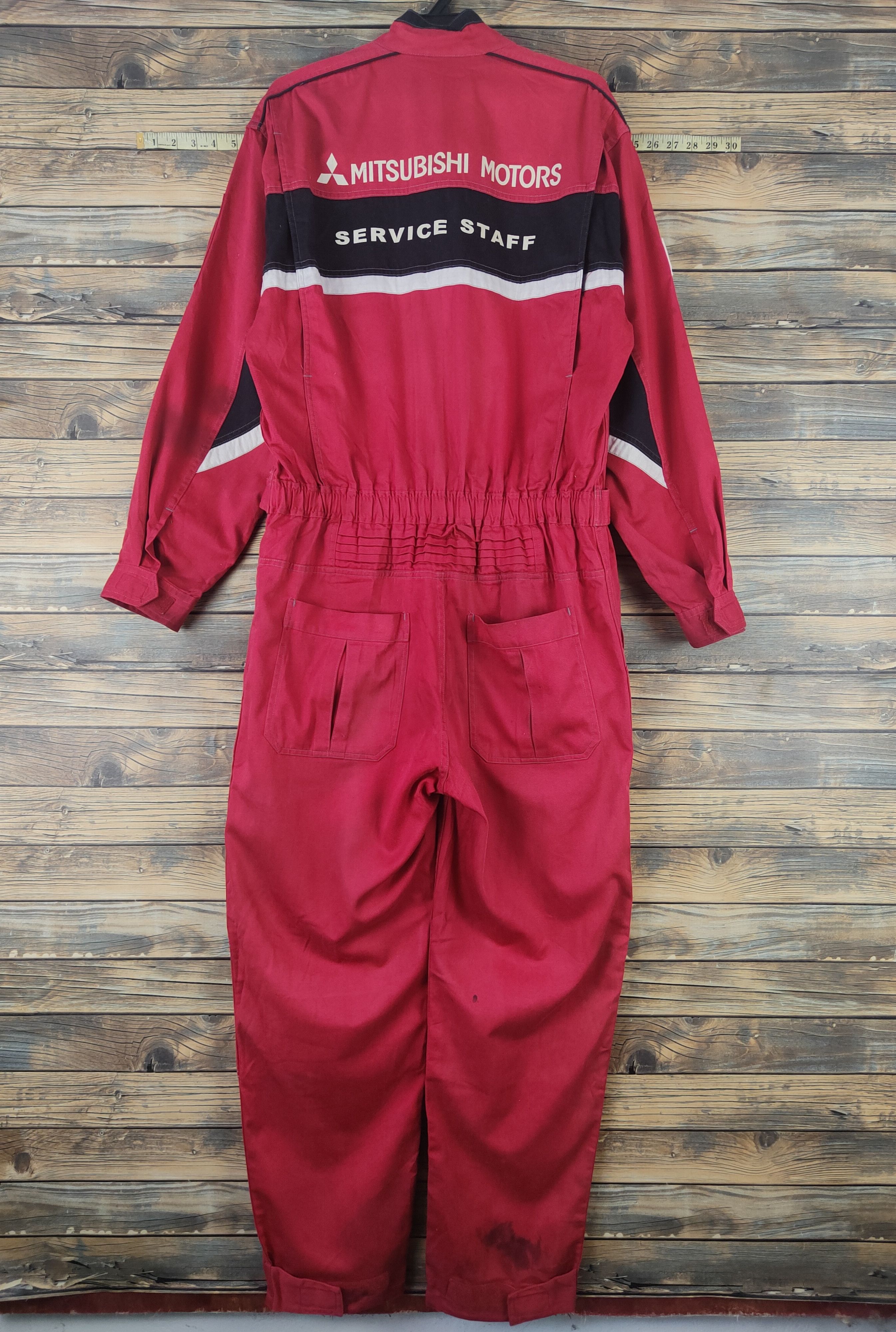 Vintage DL Rally Art Red Mitsubishi Motors staff Coverall #46-201T Size US 34 / EU 50 - 13 Thumbnail