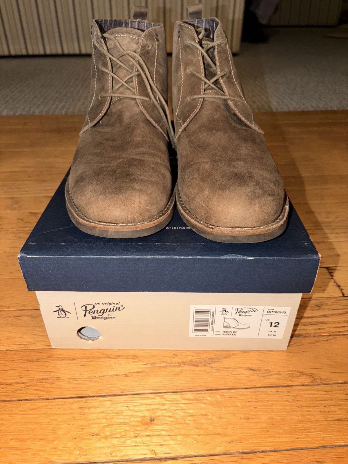 Original Penguin Penguin Brown Leather Casual Boots Size US 12 / EU 45 - 1 Thumbnail