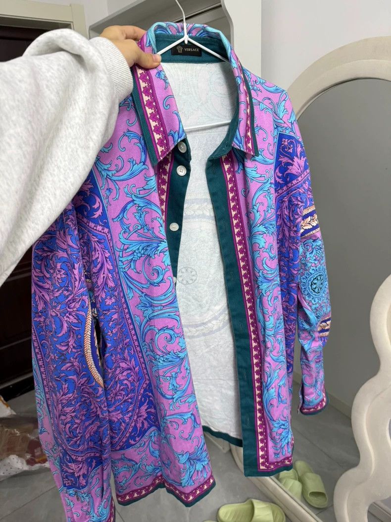 Versace Versace Men's denim shirt jacket Size US XL / EU 56 / 4 - 4 Thumbnail