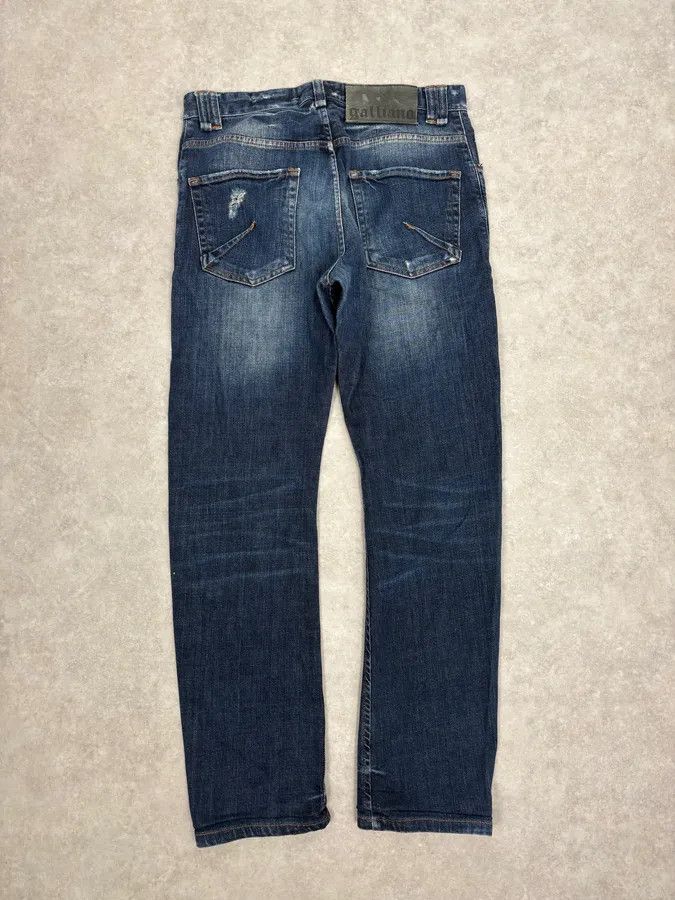John Galliano 2010s John Galliano Blue Rebel Distressed Denim Jeans Size US 31 - 5 Thumbnail