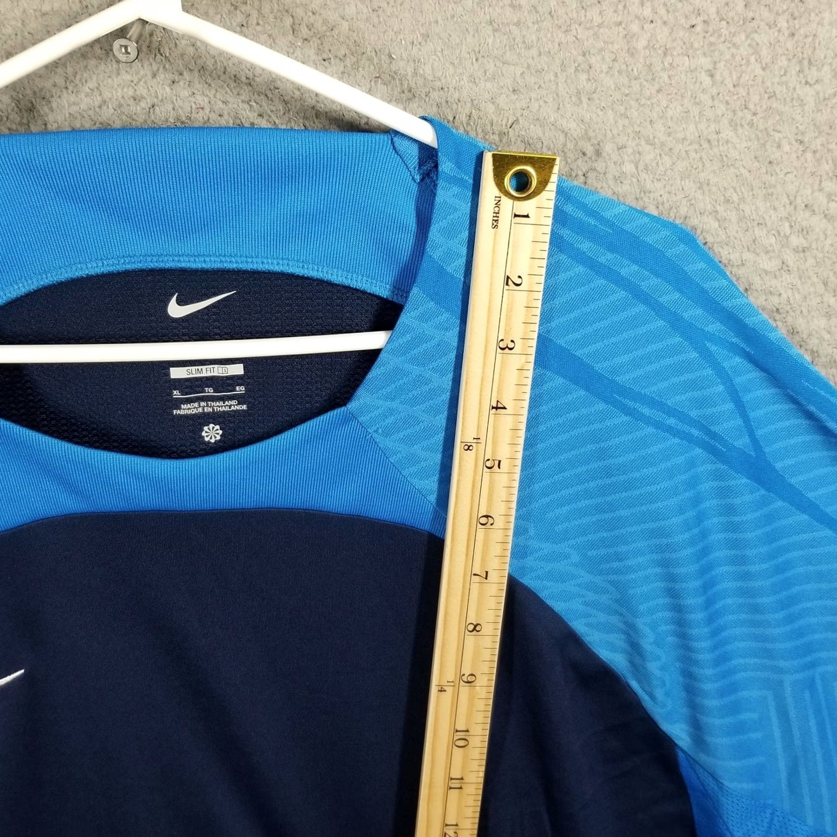 Nike Nike Dri-FIT Slim Fit Shirt Mens XL Black Blue Soccer Training Tee DR0889 Size US XL / EU 56 / 4 - 4 Thumbnail