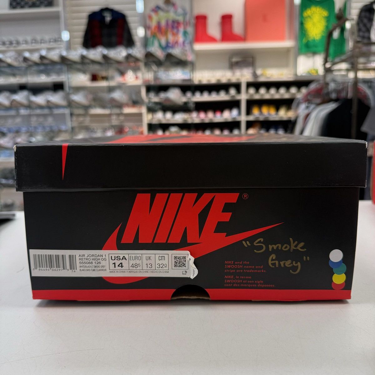 Jordan Brand × Nike Size 14 - Jordan 1 Retro High OG Smoke Grey 555088-126 Size US 14 / EU 47 - 7 Thumbnail