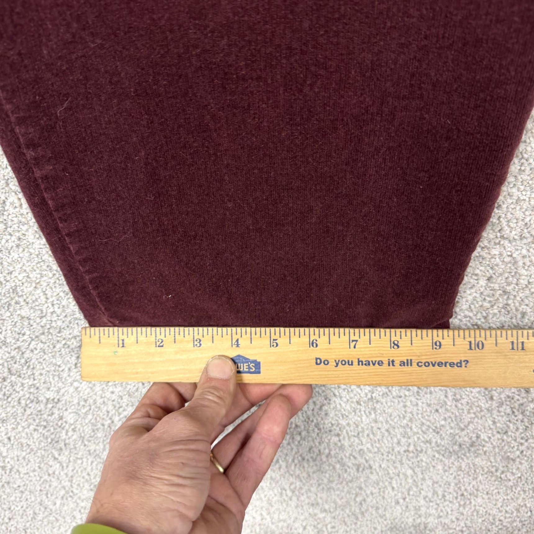 Gloria Vanderbilt Gloria Vanderbilt Pants 24W Maroon Corduroy Coastal Grandmacore Dark Academia Size 42" / US 20 - 3 Thumbnail