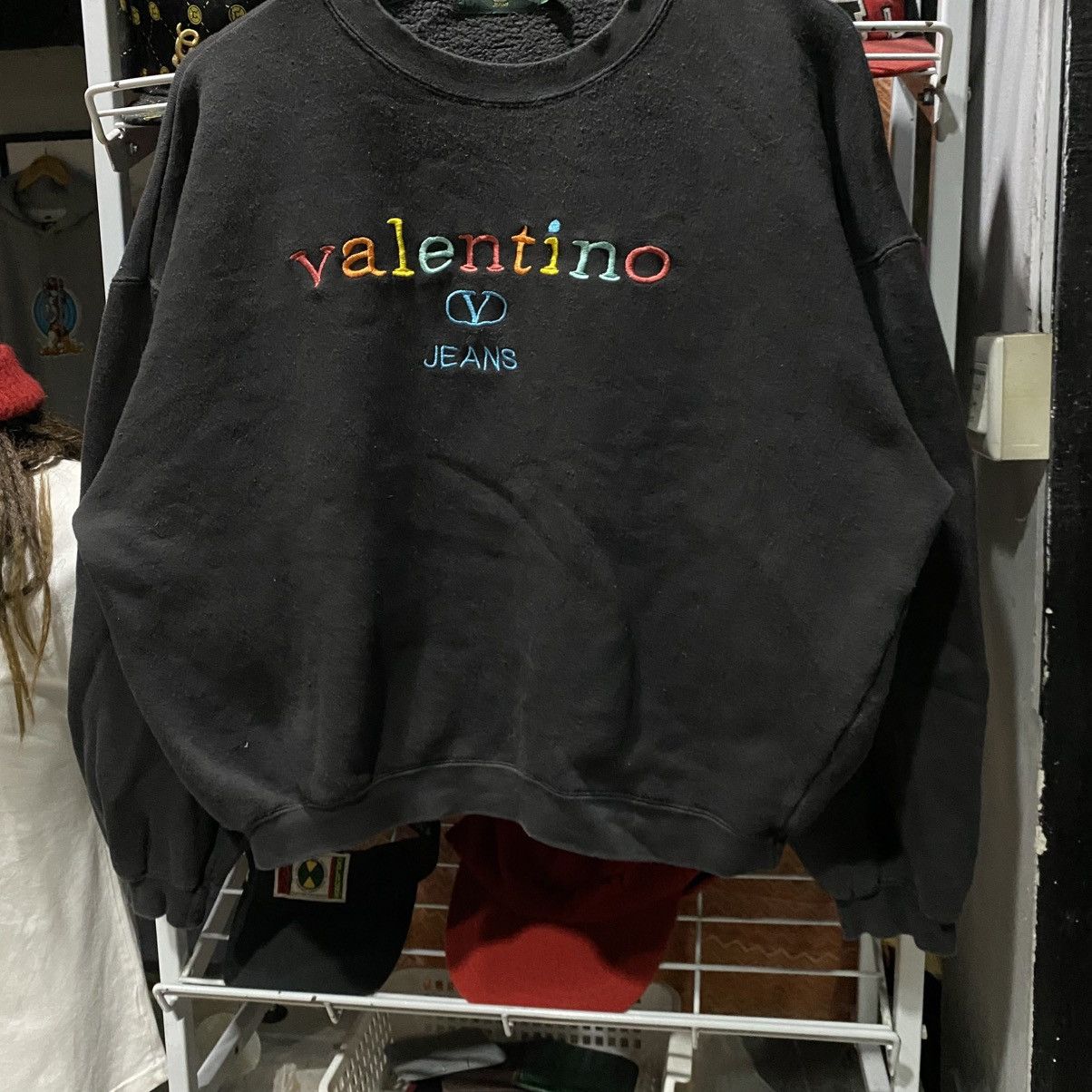 Valentino Vintage Valentino Jeans Colourful Crop Sweatshirts Size L / US 10 / IT 46 - 4 Thumbnail