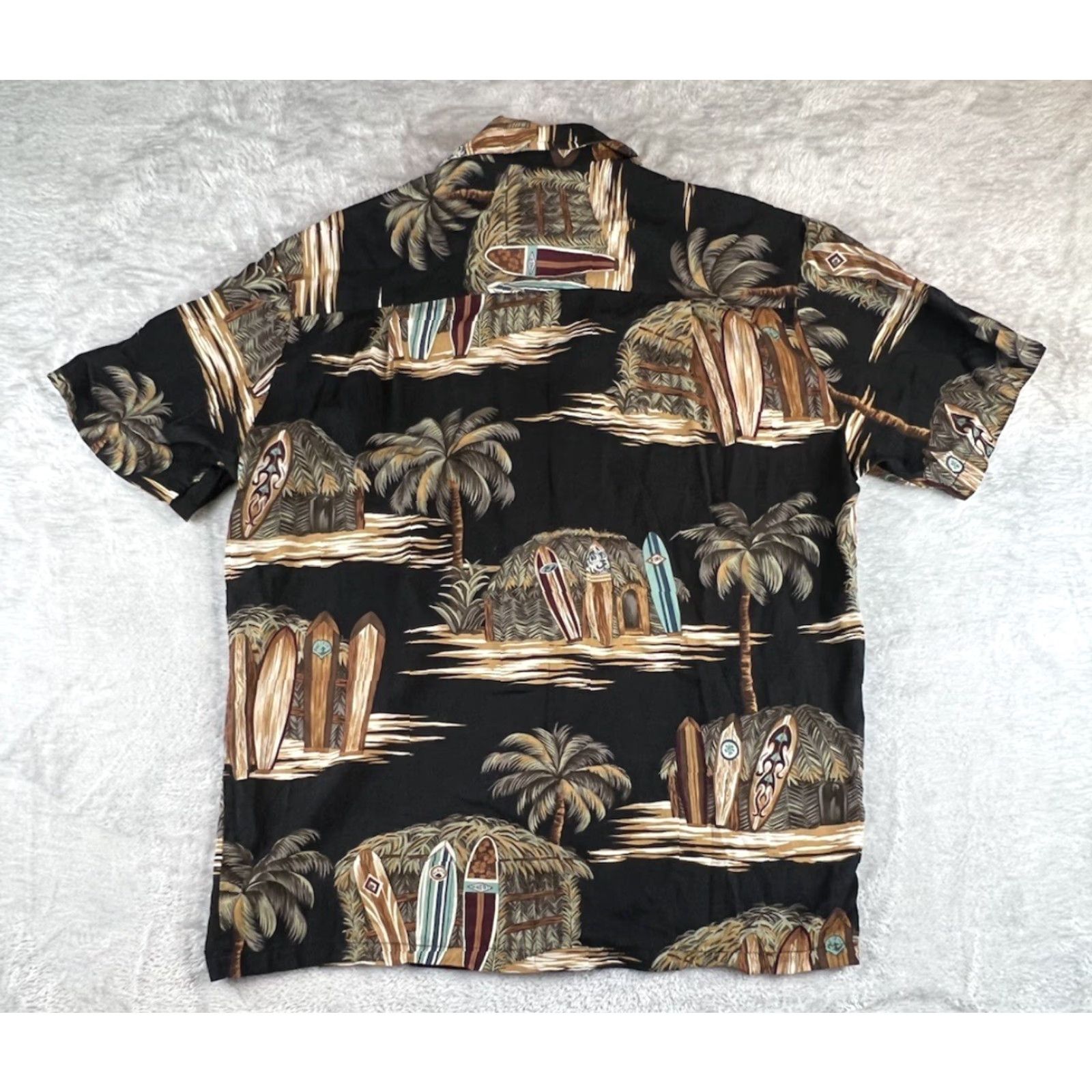 Vintage Kalaheo Mens S Surfboard Beach Floral Rayon Open Collar Hawaiian Shirt Size US S / EU 44-46 / 1 - 2 Thumbnail
