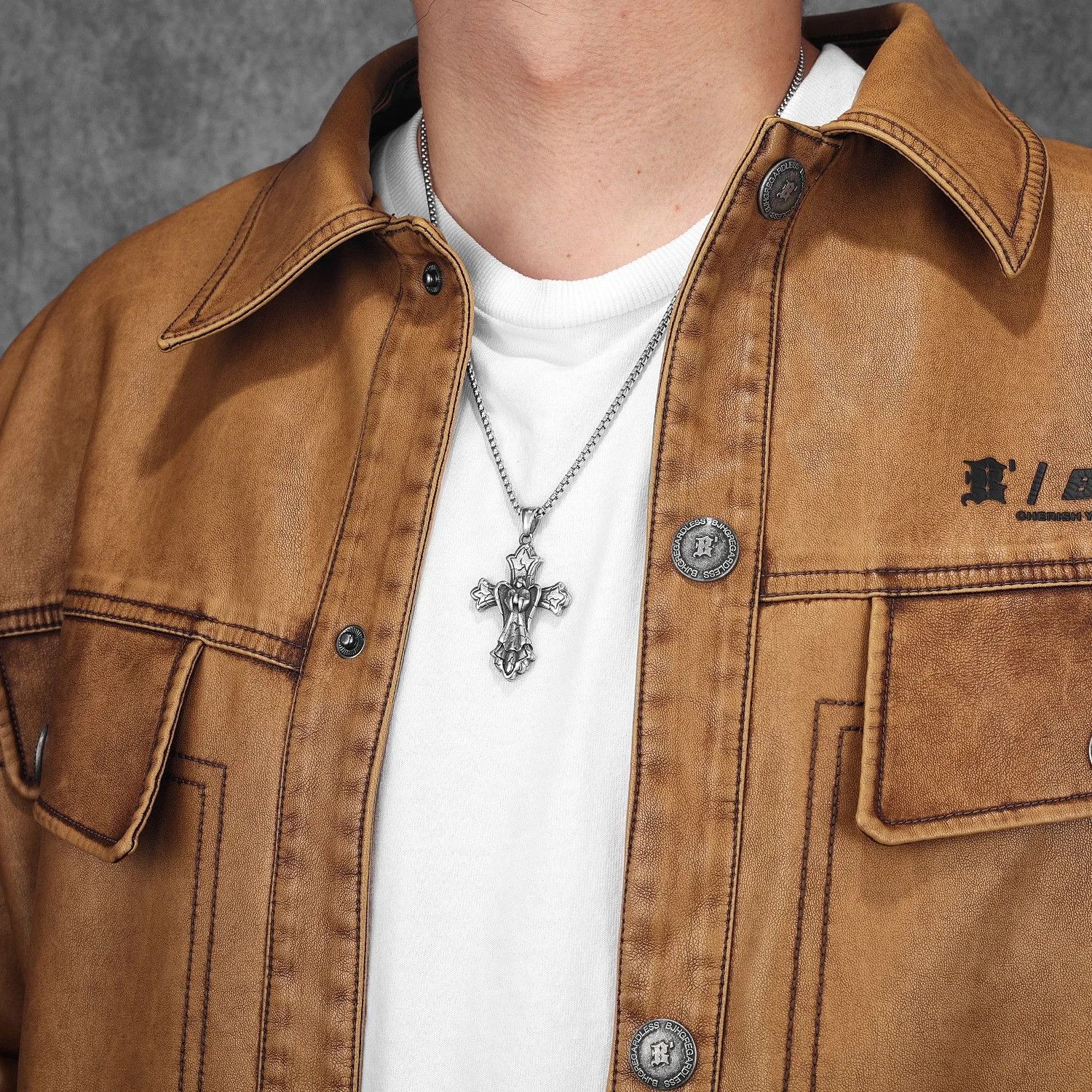 Other Angel Cross Pendant Accessories Necklace Gifts Size ONE SIZE - 5 Thumbnail