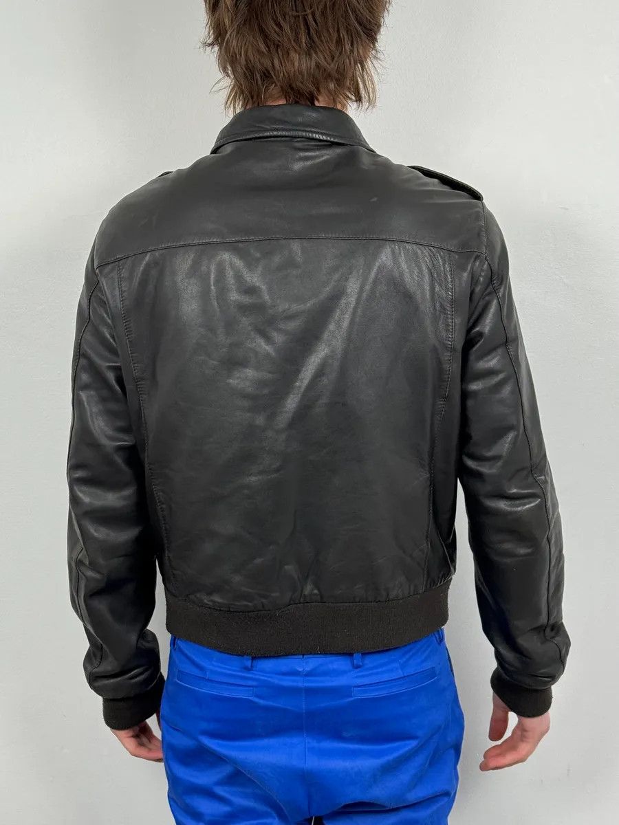 Vintage 2000s Massimo Rebecchi Black Classy Leather Jacket Size US M / EU 48-50 / 2 - 3 Thumbnail