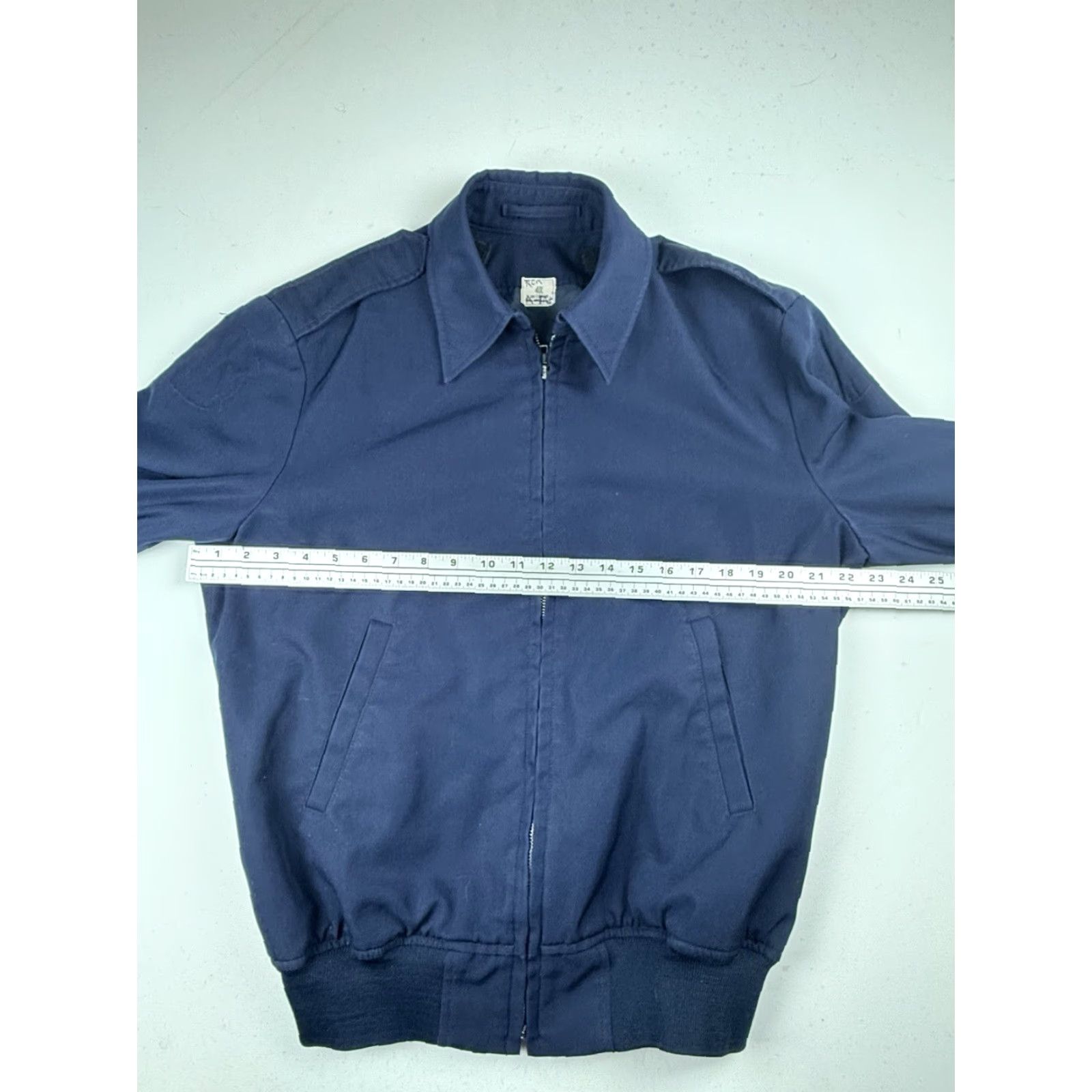 Vintage Defense Logistics Jacket Men Wing Military Regular 40L Blue Solid Cross Training Casual Workwear Vintage No N/A Size US XXS / EU 40 - 6 Thumbnail