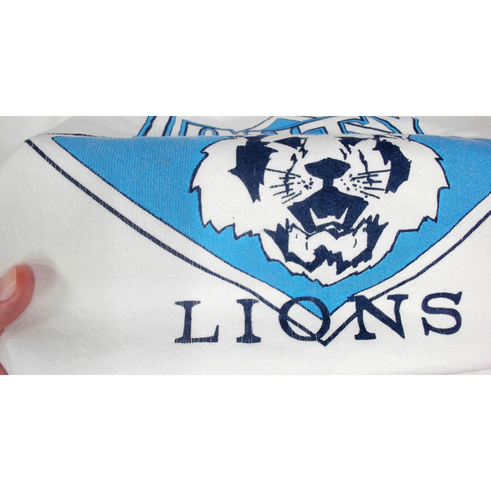 Fruit Of The Loom Fruit Of The Loom VTG 80s Boxy Raglan Unity Lions Sweatshirt Size L / US 10 / IT 46 - 12 Thumbnail