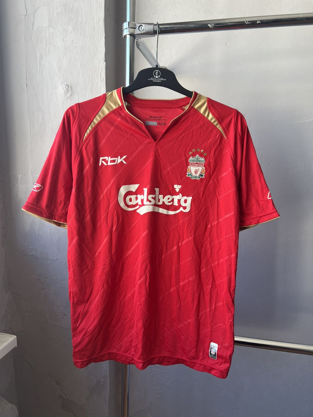 Reebok 2005/06 LIVERPOOL FC #8 GERRARD HOME SOCCER JERSEY SHIRT M-L Size US L / EU 52-54 / 3 - 2 Thumbnail