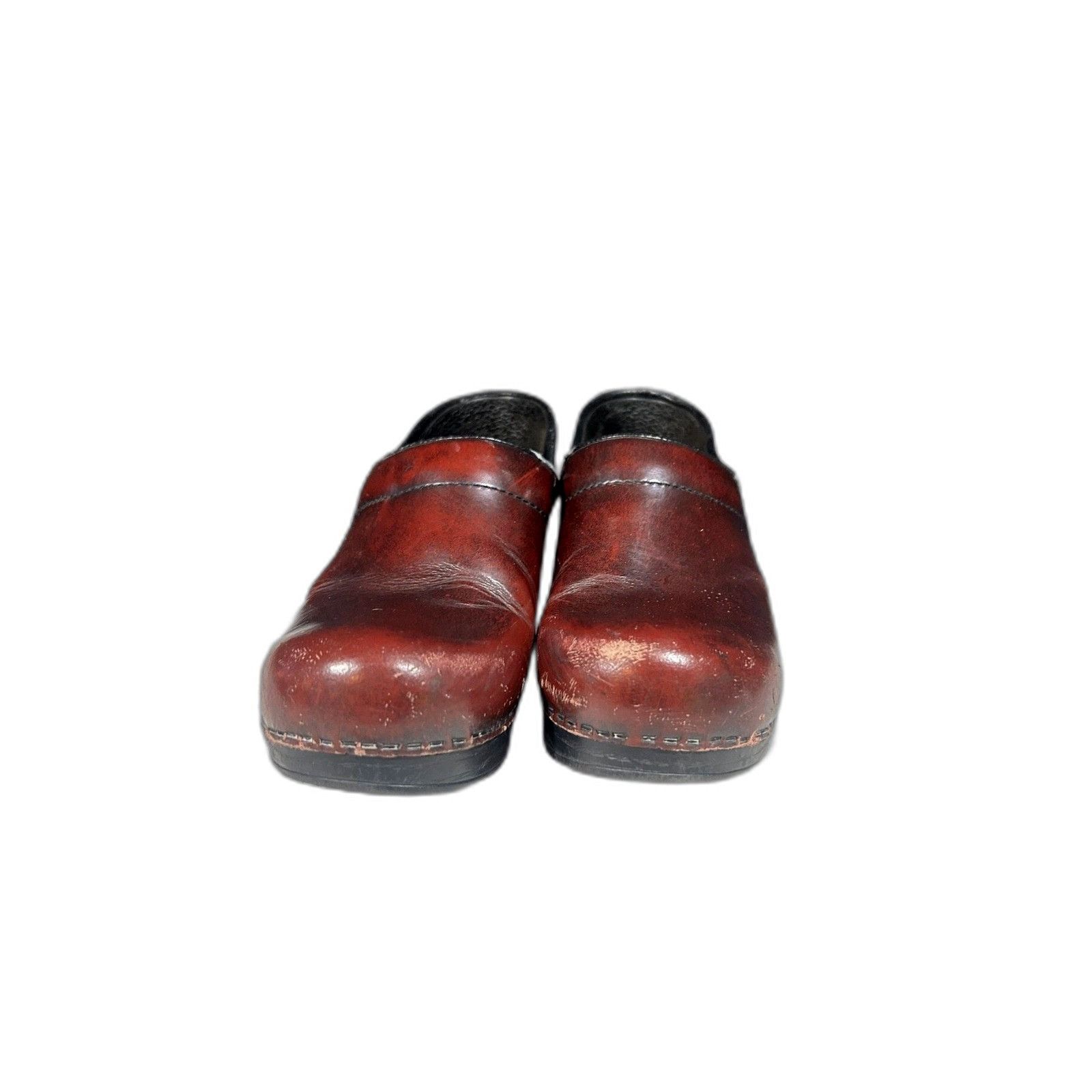 Vintage DANSKO Professional Burgundy Nurse Leather Clogs Shoes Slip Size US 8 / EU 41 - 7 Thumbnail