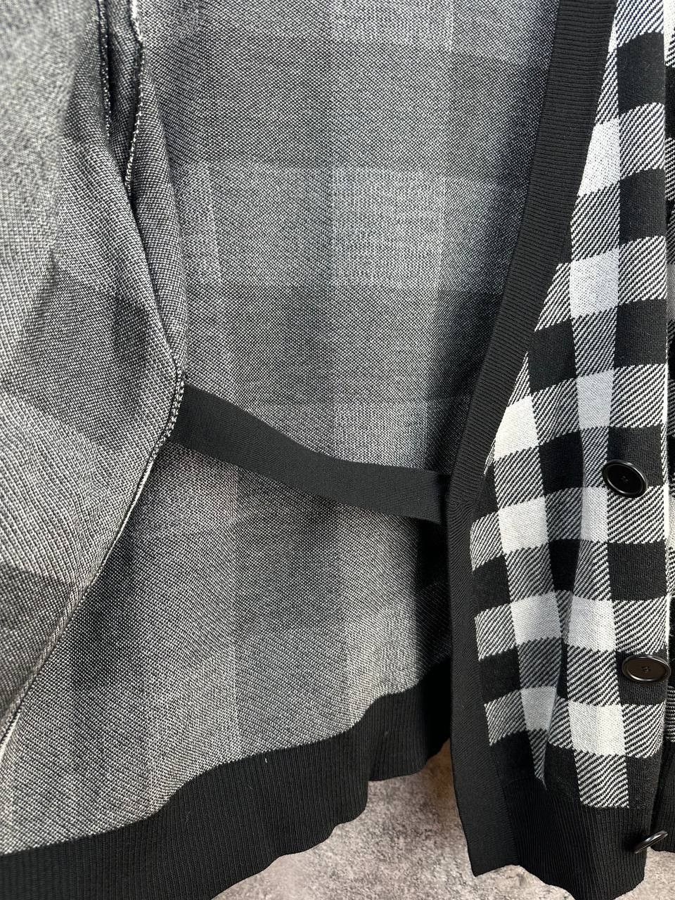 Akris RRP $1250 AKRIS PUNTO Asymmetri Jacquard Check Wool Cardigan Size M / US 6-8 / IT 42-44 - 9 Thumbnail