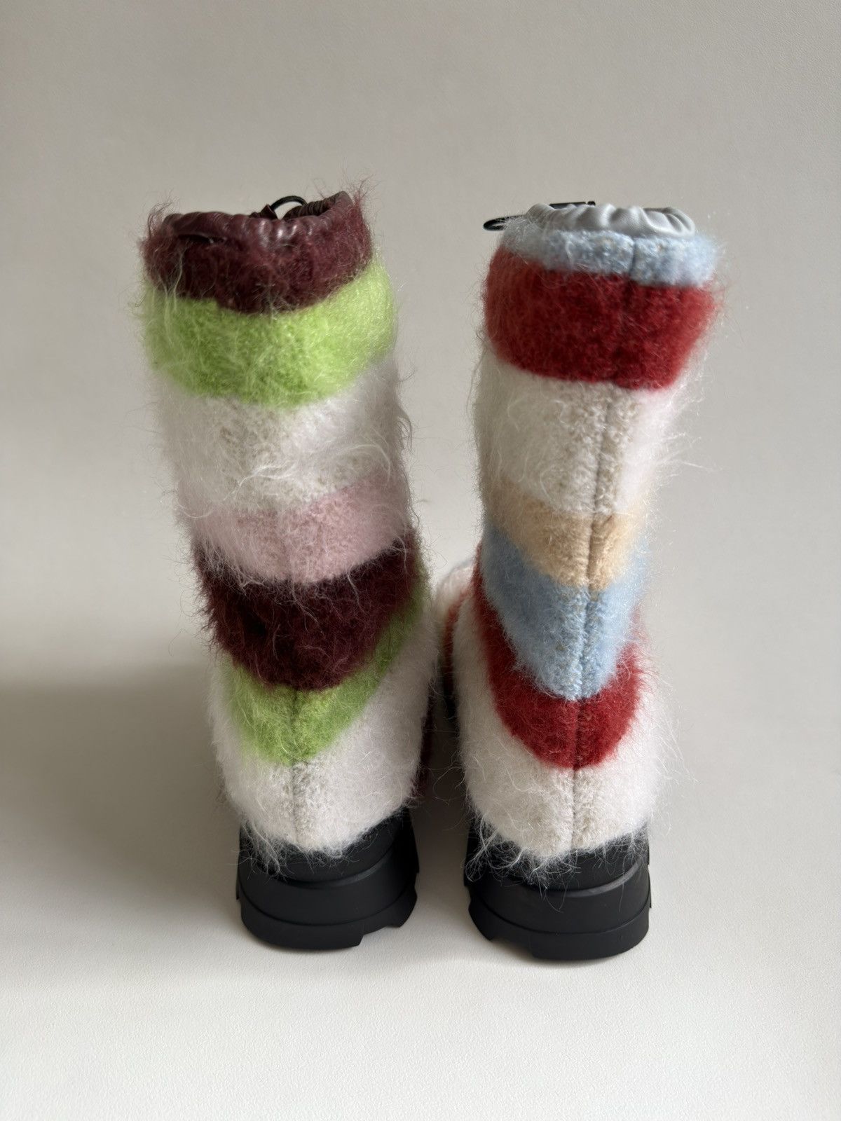 Marni Sample Striped Mohair Engineer Boots Size US 10 / EU 43 - 19 Thumbnail