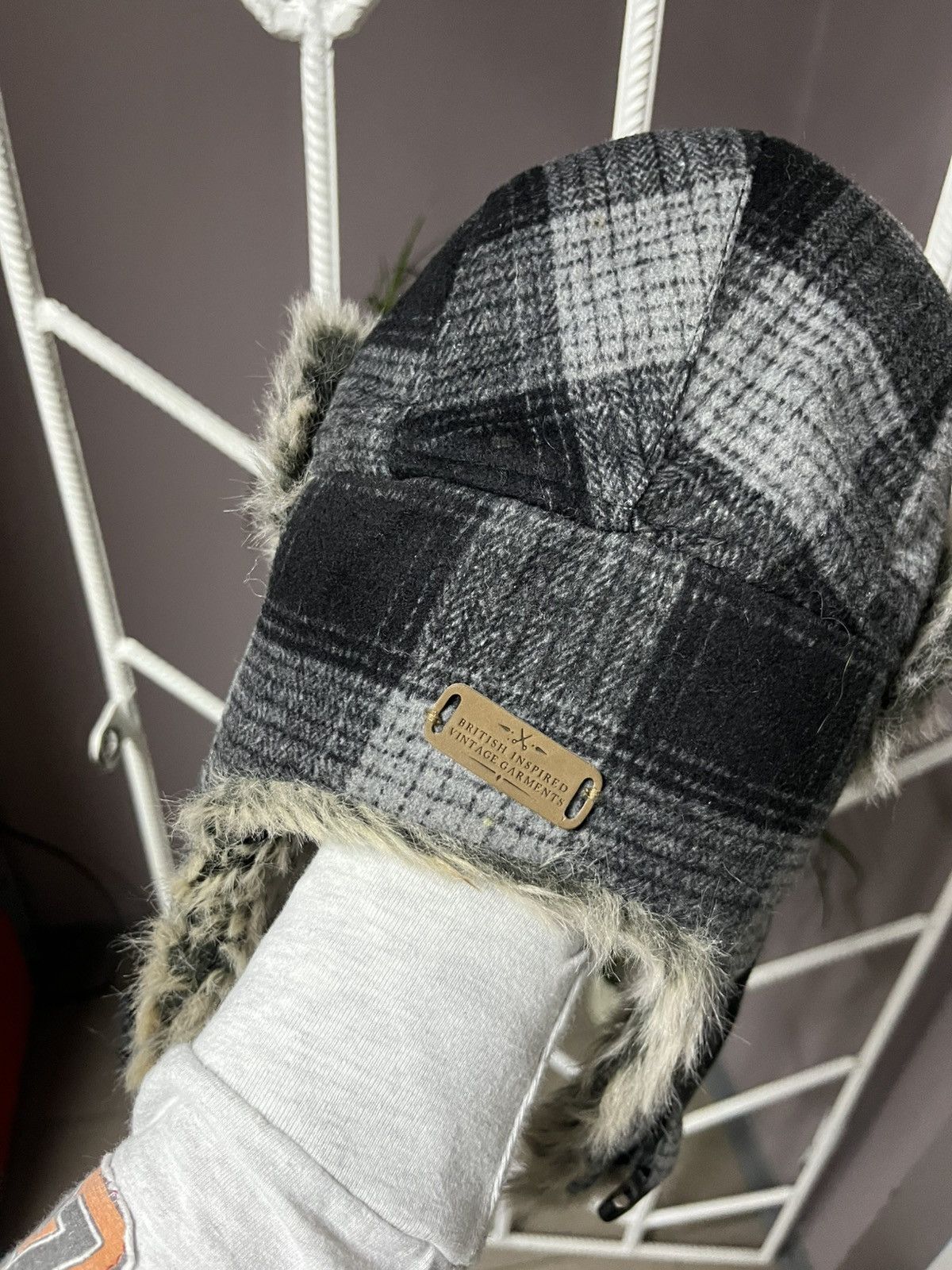Japanese Brand Ushanka Trapper Hat Furry Mohair Fuzzy Fur Hat Y2K 90s rare Size ONE SIZE - 2 Thumbnail