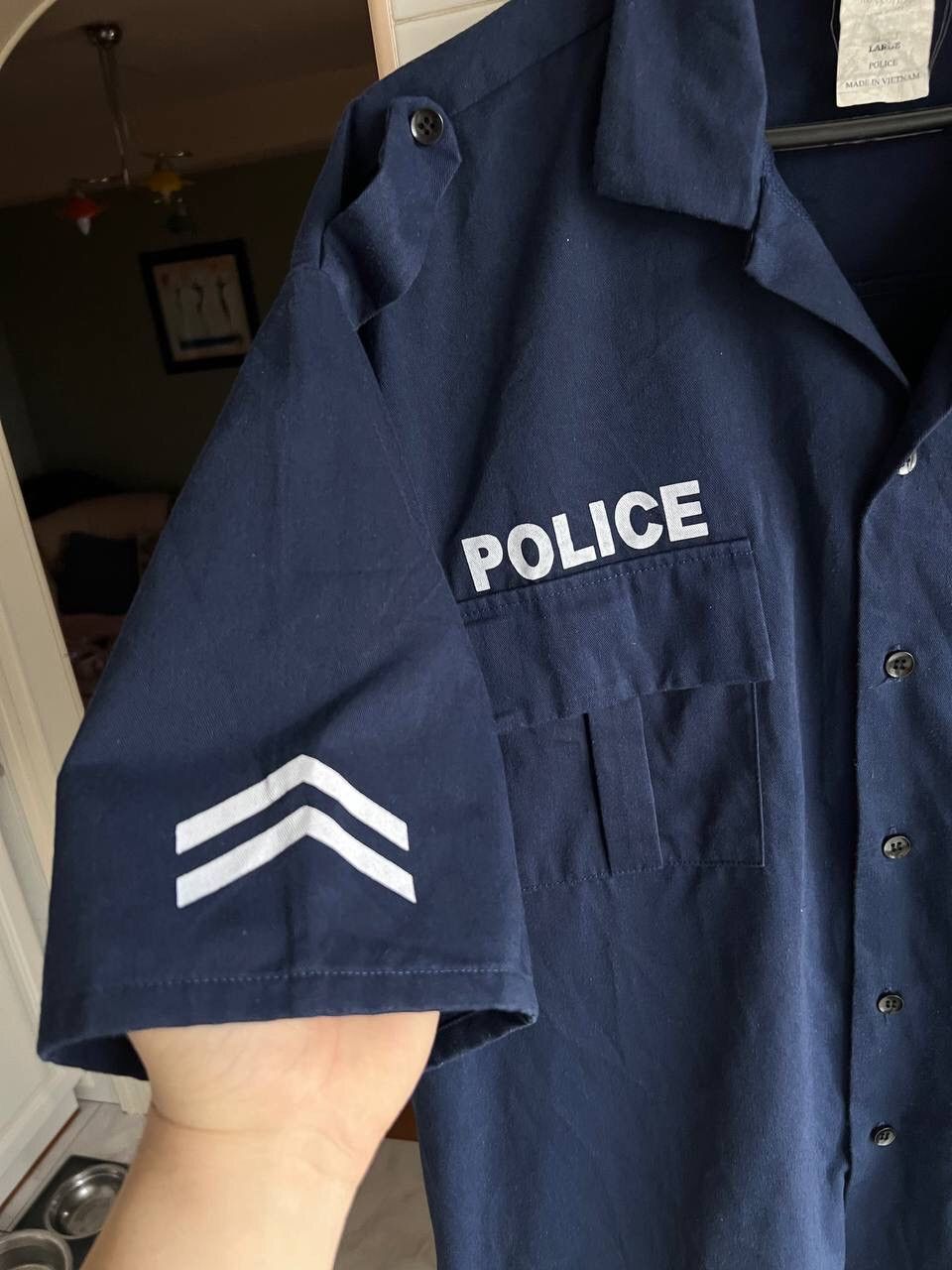 Other Vintage Polizei Button Up Shirt 90s Police Navy California Size US L / EU 52-54 / 3 - 3 Thumbnail