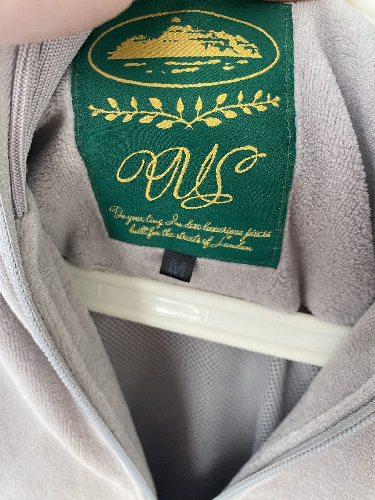 Corteiz Corteiz Grey Velour Track Jacket | Grailed
