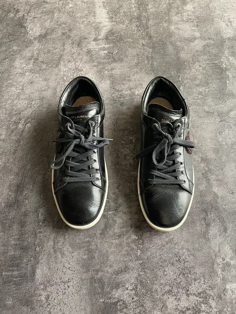 Saint Laurent Paris Saint Laurent Paris Black lightning heart stud flat shoes Size US 9 / EU 42 - 3 Thumbnail