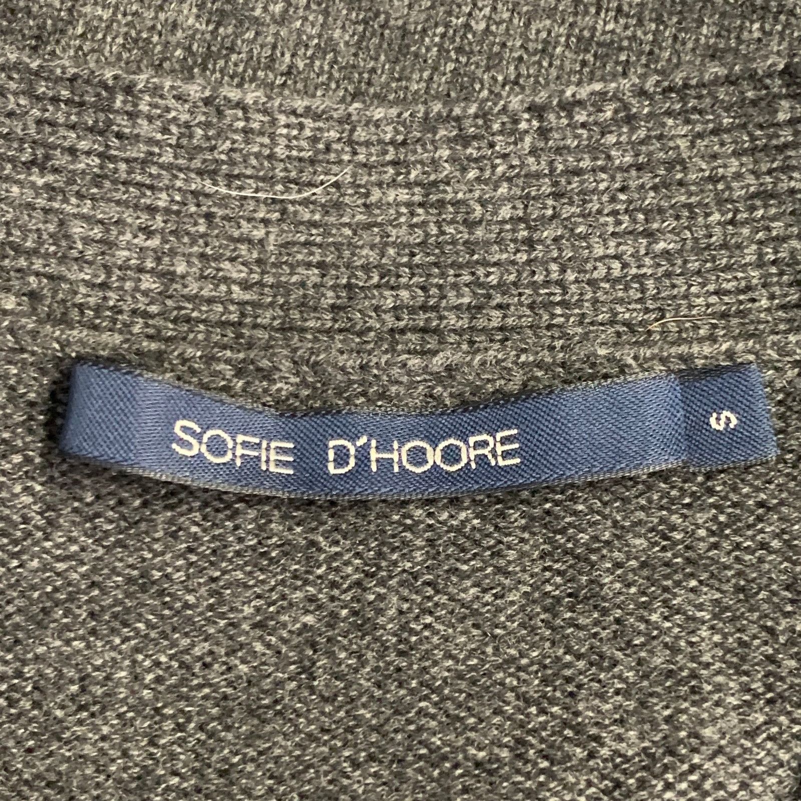 SOFIE D'HOORE Size S Grey Charcoal Knit Cashmere Oversized V-Neck Cardigan Size US S / EU 44-46 / 1 - 8 Thumbnail