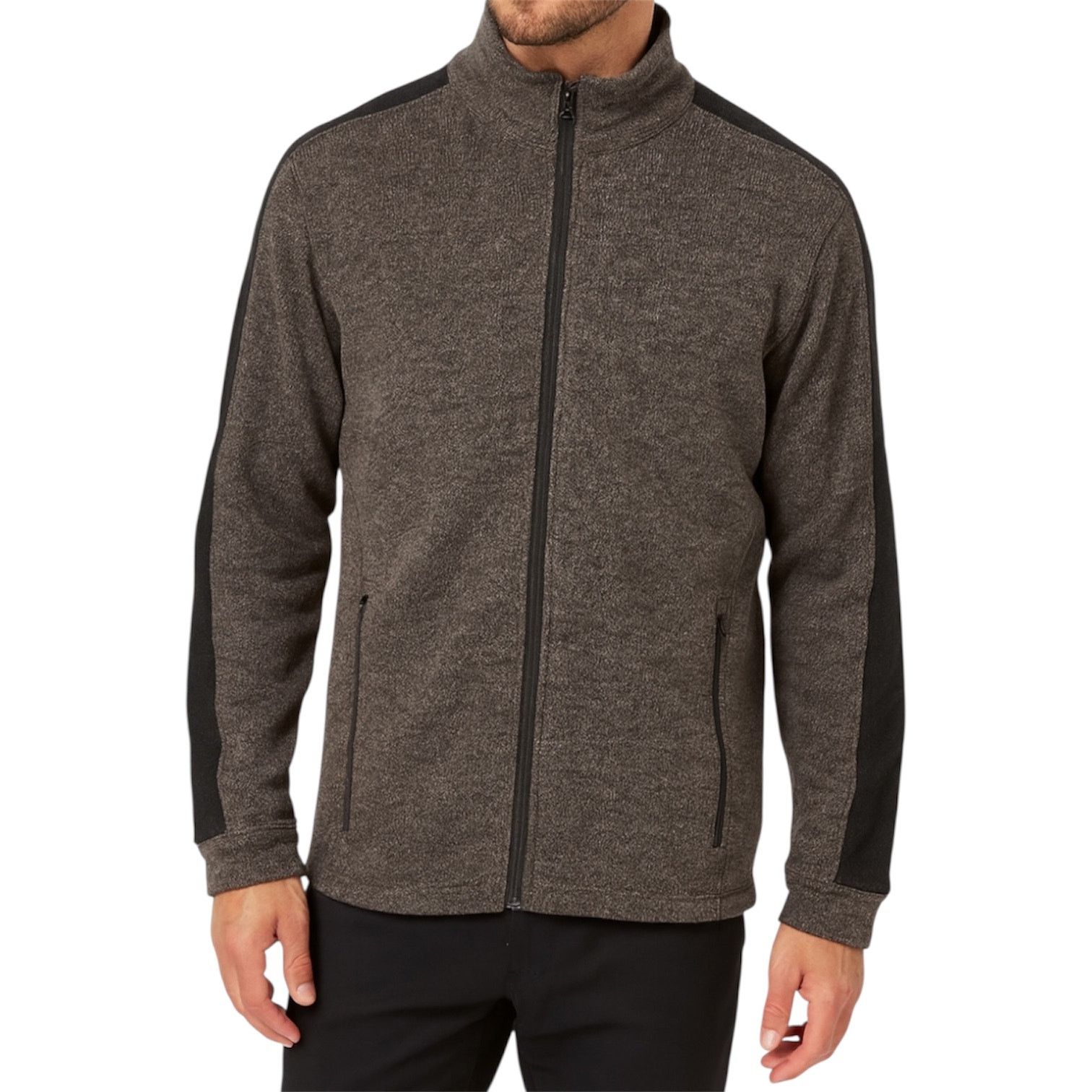 Ibex Ibex Full Zip Sweater Jacket Mock Neck Colorblock Brown L Size US L / EU 52-54 / 3 - 1 Thumbnail