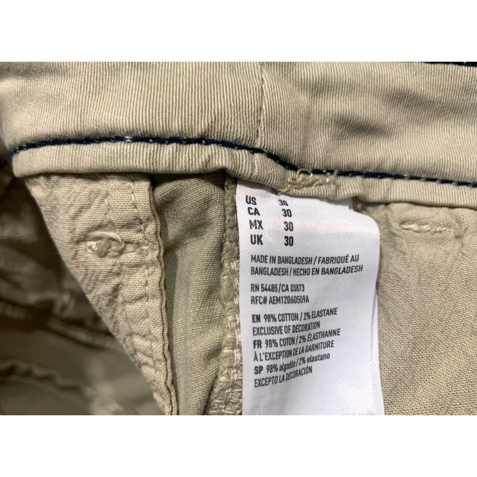 American Eagle Outfitters VINTAGE American Eagle Cargo Shorts Men 30 Waist Tan Cotton Spandex Casual Classic Fit Size US 30 / EU 46 - 6 Thumbnail