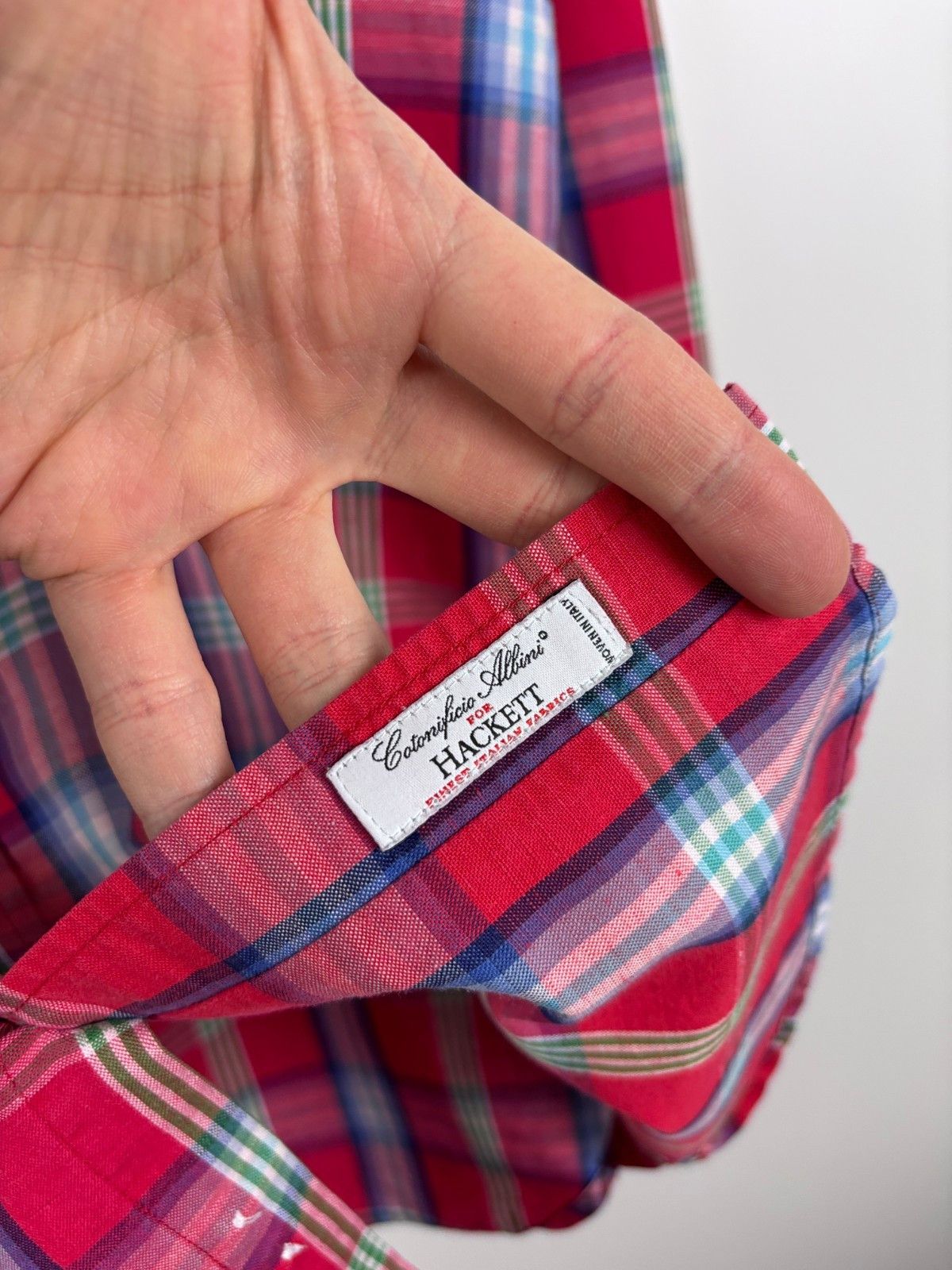 Hackett Hackett London Flannel Button Up Shirt Linen Cotton Size L Size US L / EU 52-54 / 3 - 8 Thumbnail