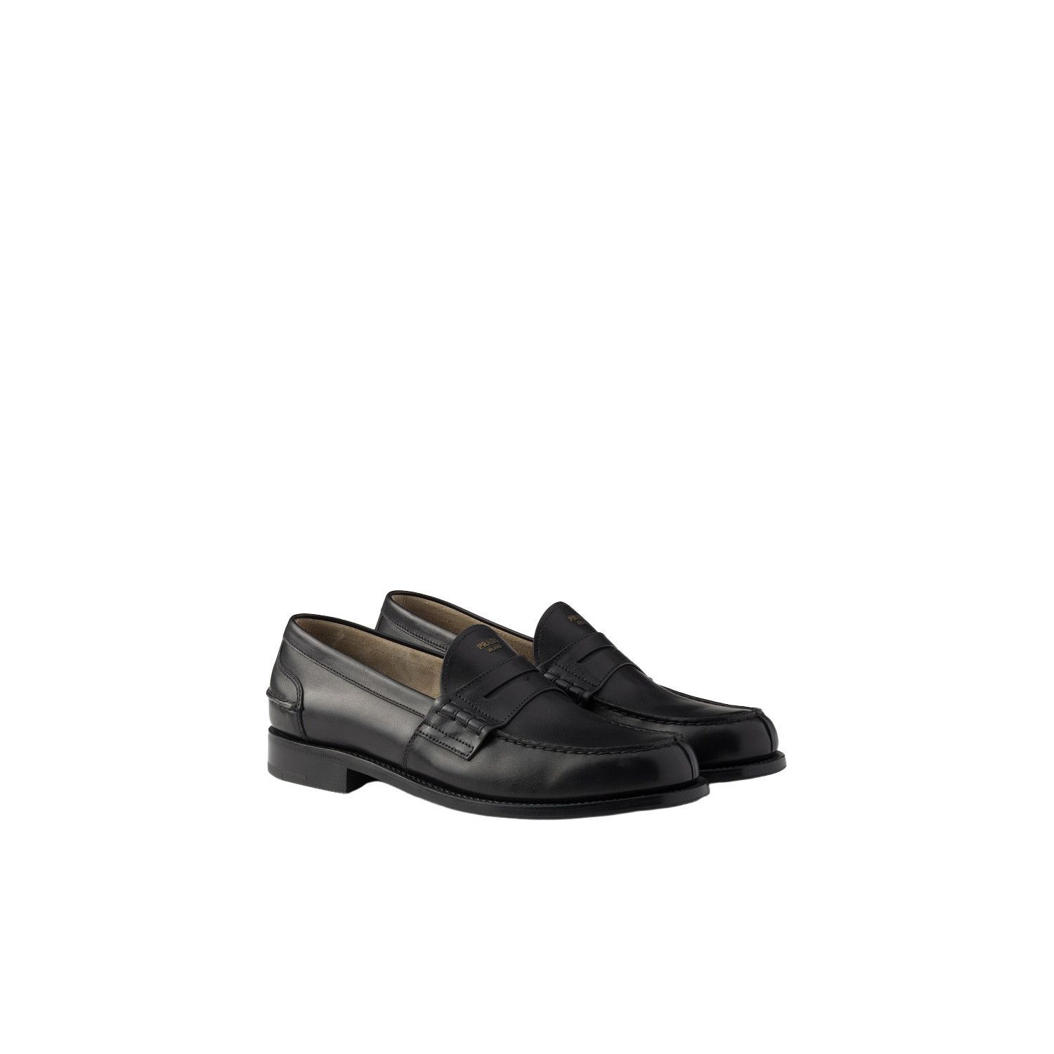 PRADA ブラック スエード モカシン Prada Prada Milano 4E2094 Black Leather Sneakers Size 11 | Grailed