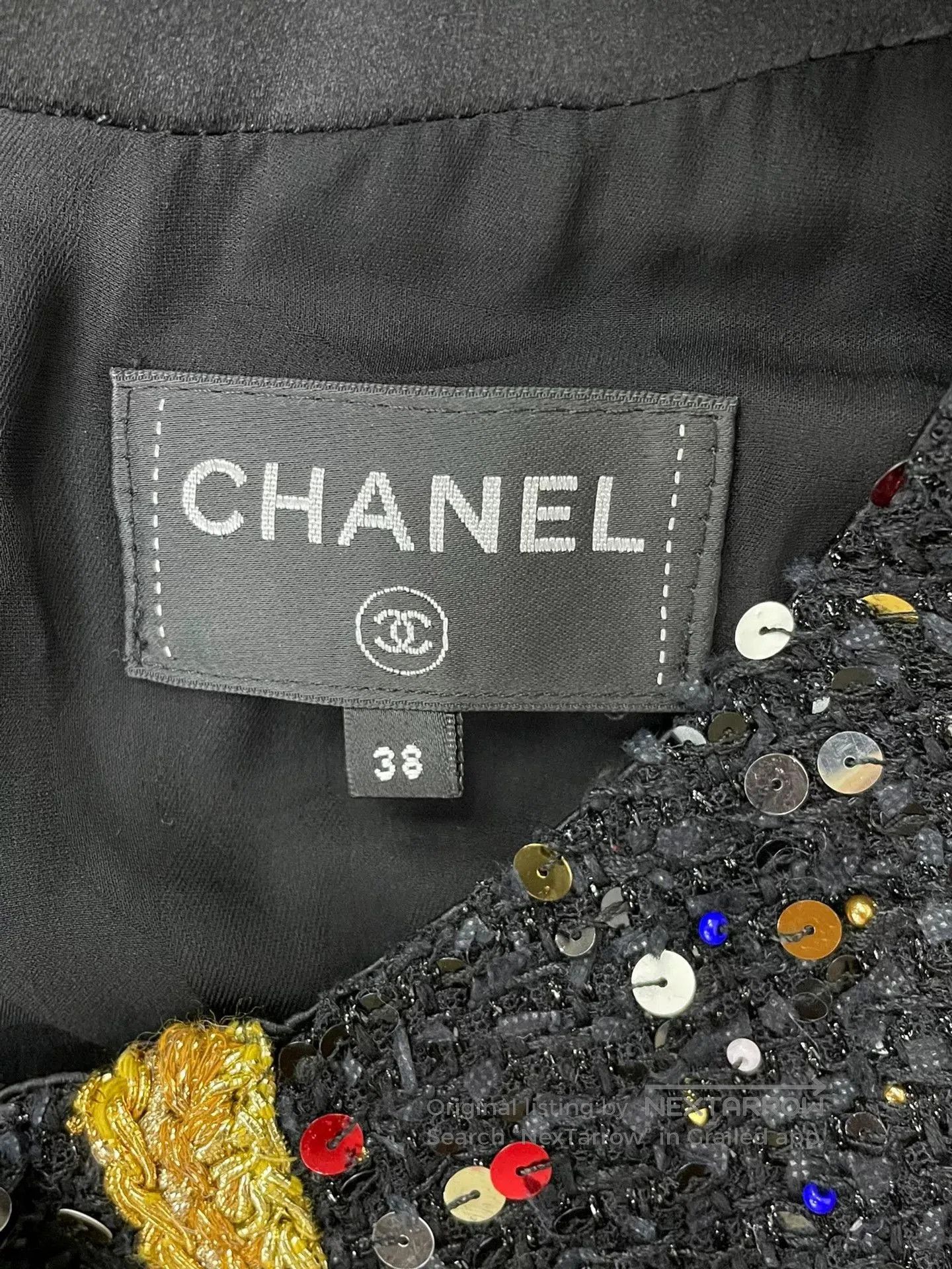 Chanel Chanel 22S Sequin Beaded Black Dress. Size US 38 / EU 54 - 4 Thumbnail